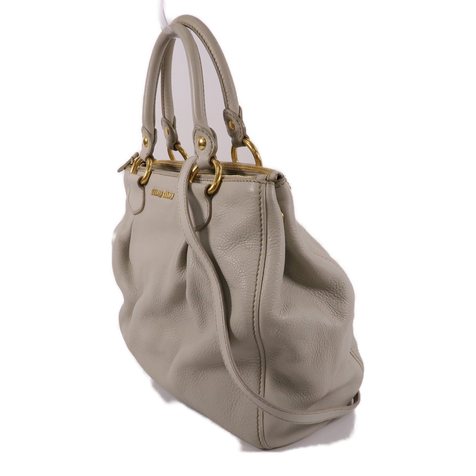 Miu Miu 牛皮皮革2 Way Shoulder手挽肩背兩用袋