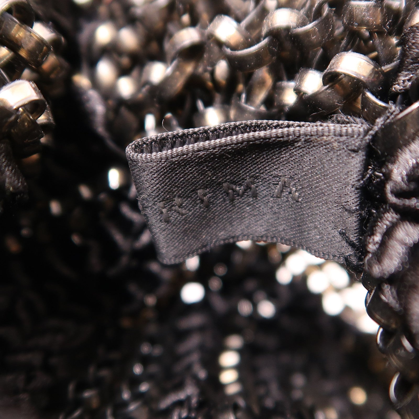 ANTEPRIMA SHW Chain Shoulder Bag PVC/Canvas Black/Brown