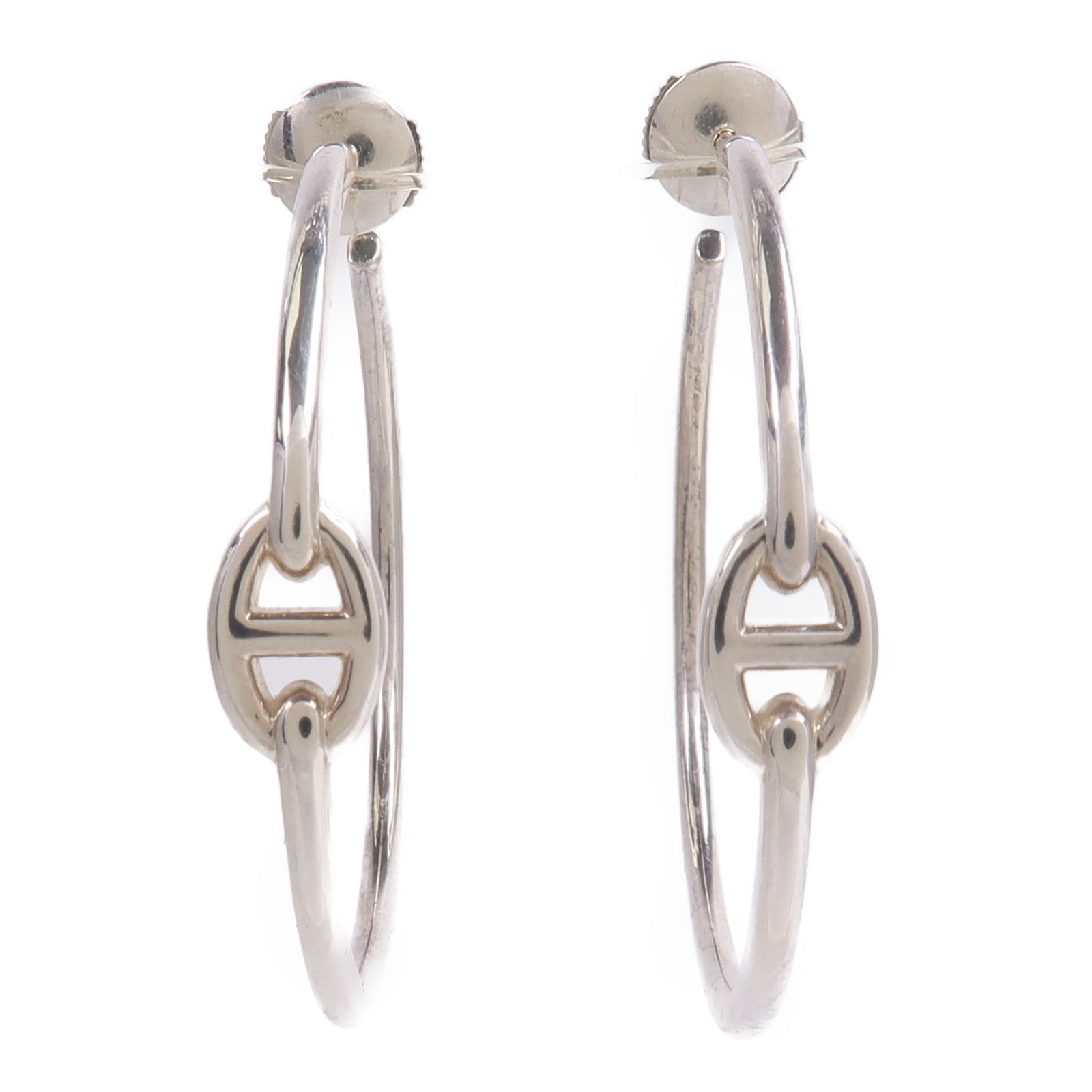 HERMES 925純銀Chaine d'Ancre Enchainee Earrings耳環