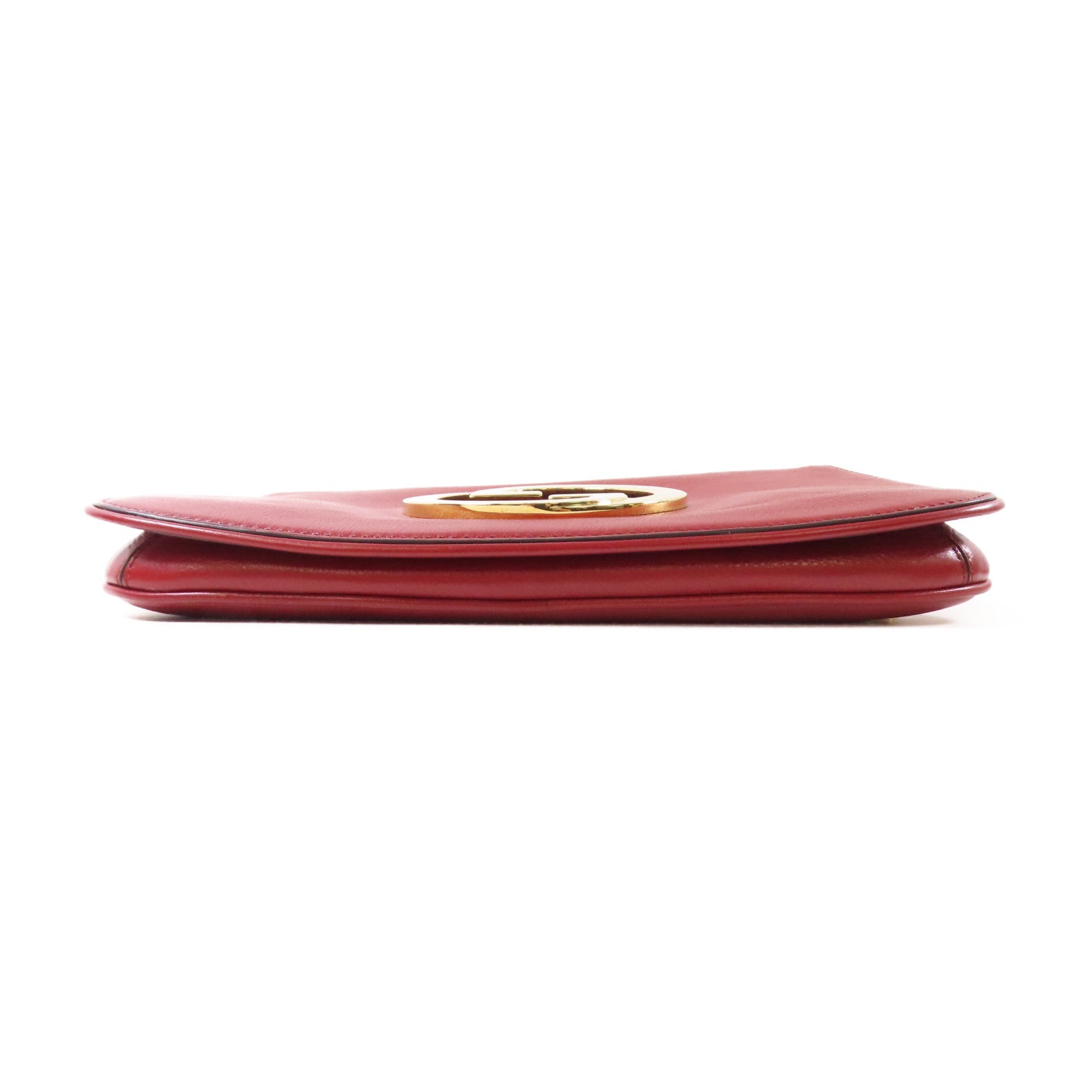 GUCCI 【激減優惠】牛皮皮革Blondie金扣肩背袋紅色