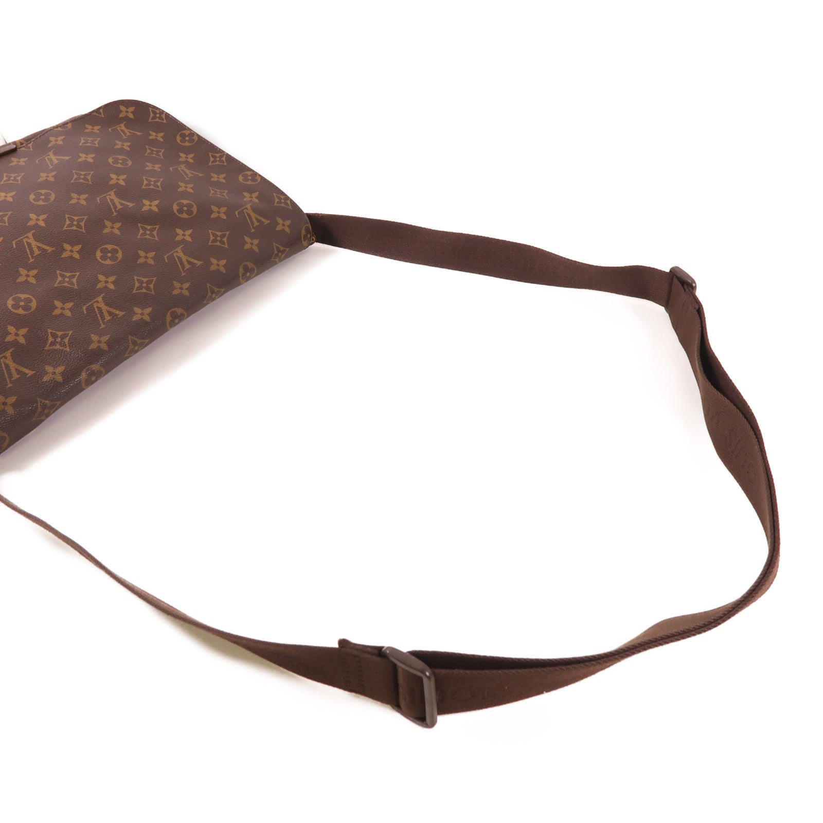 LOUIS VUITTON Monogram Abbesses金扣肩背袋棕色