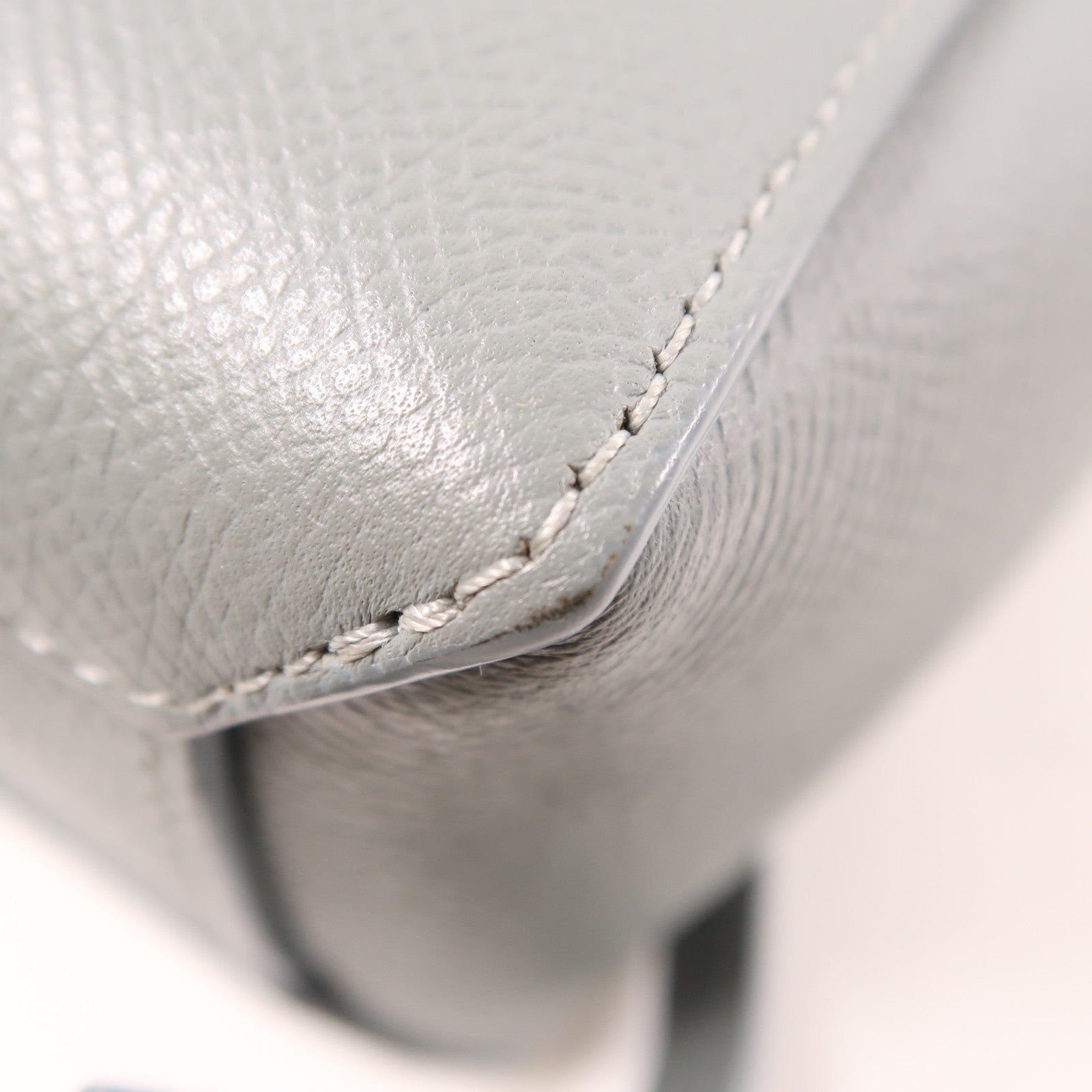 CELINE 牛皮皮革Belt Bag金扣肩背袋灰色