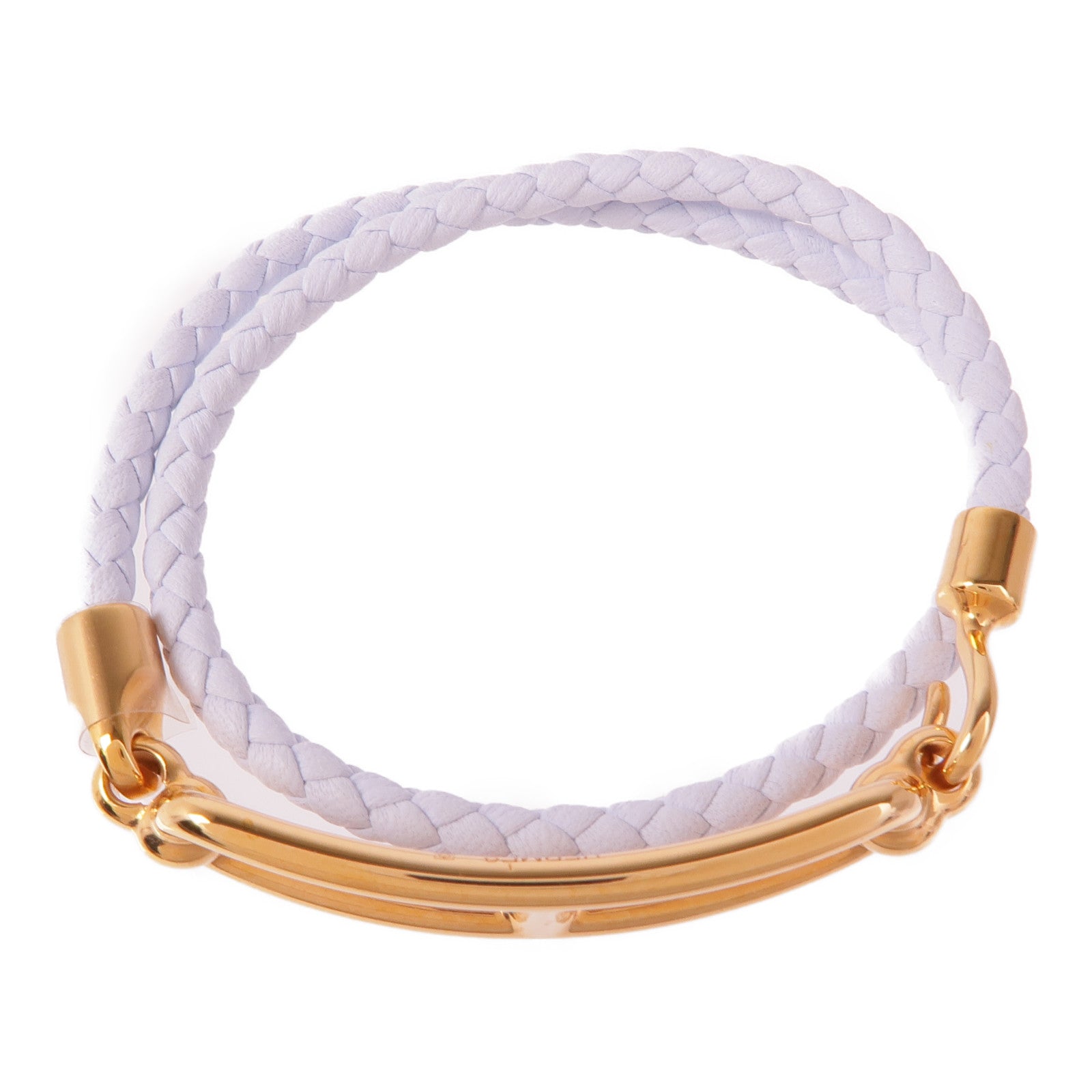 HERMES Swift皮革Roulis Double Tour手鏈T0 Blue Brume