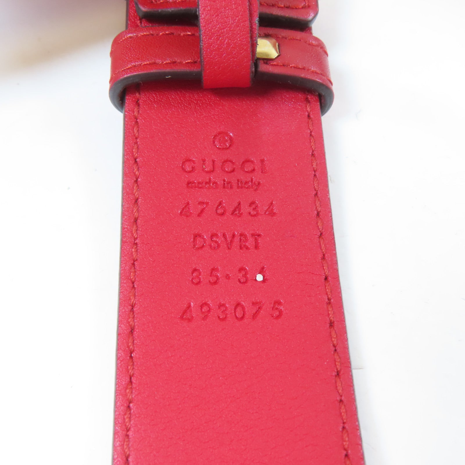 GUCCI 【激減優惠】牛皮皮革GG Marmont金扣腰包紅色