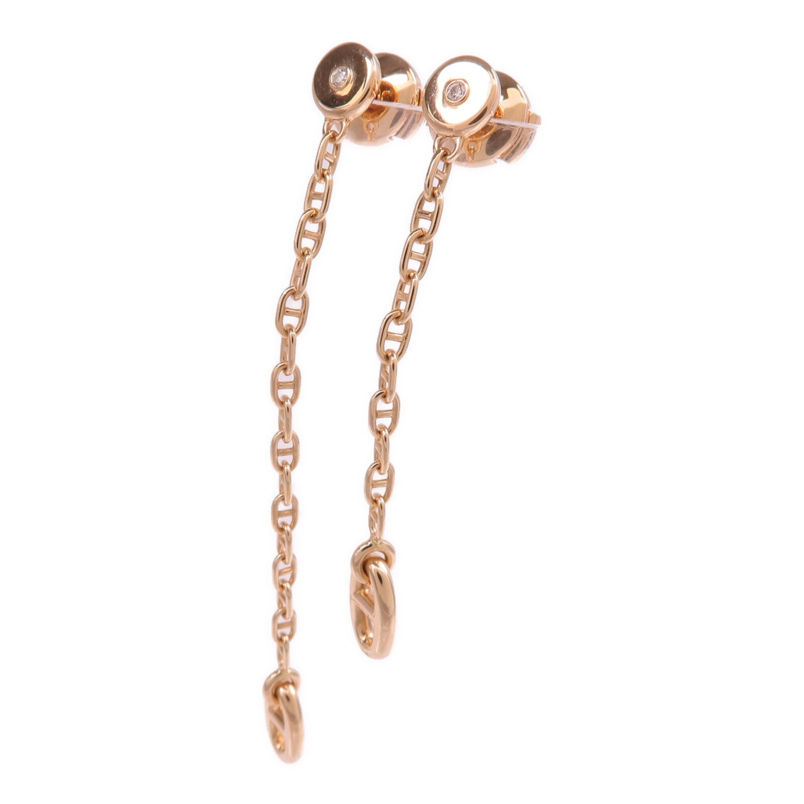 HERMES 18K玫瑰金New Farandole Drop Earrings鑽石耳環