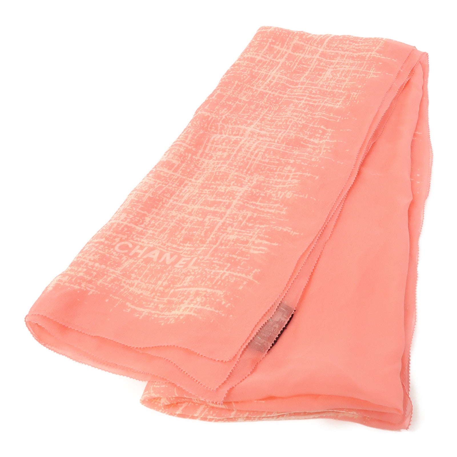 CHANEL 絲質Scarf 140X60絲巾粉紅色