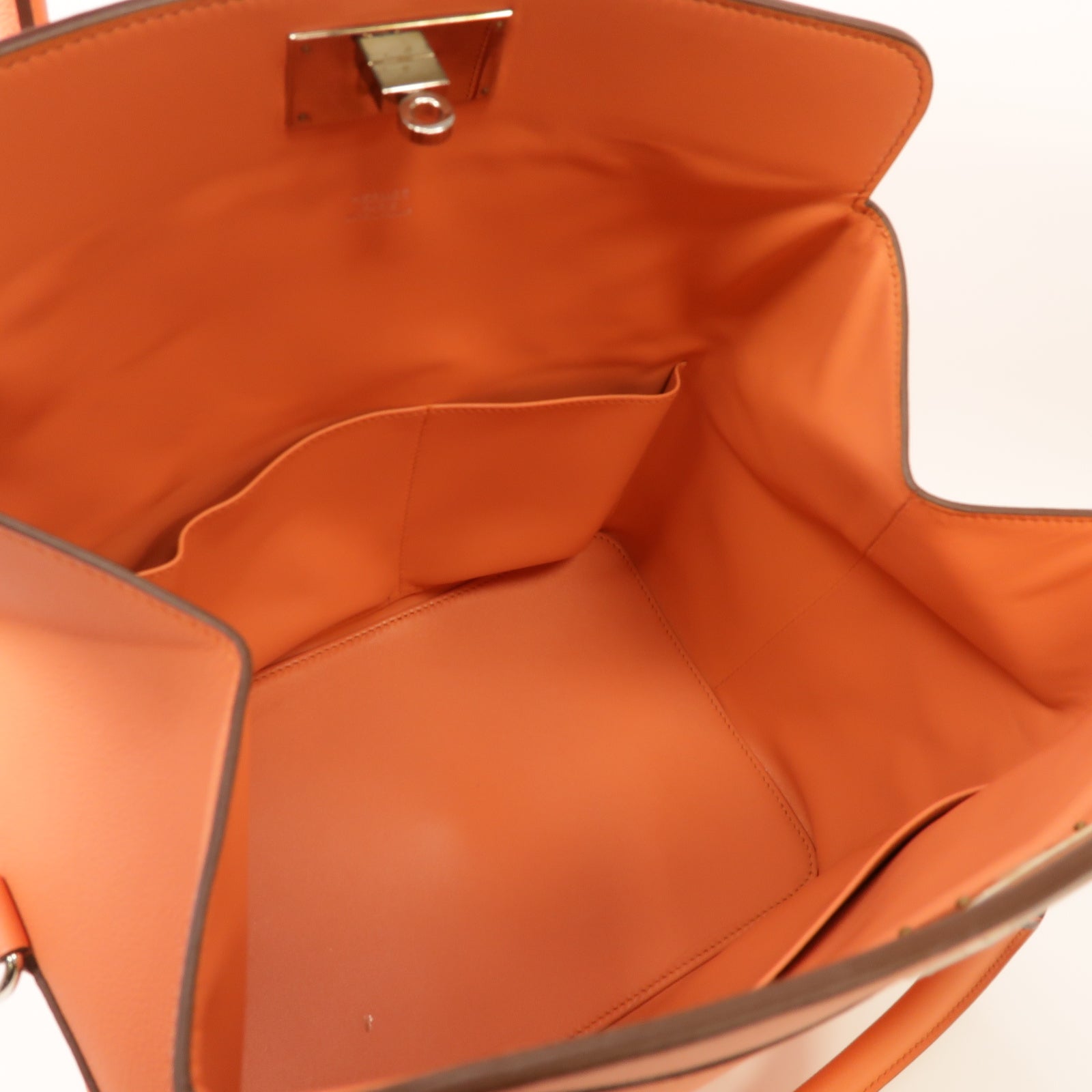 HERMES 【激減優惠】Evercolor皮革ToolBox 26 Shoulder Bag銀扣手挽肩背兩用袋粉紅色