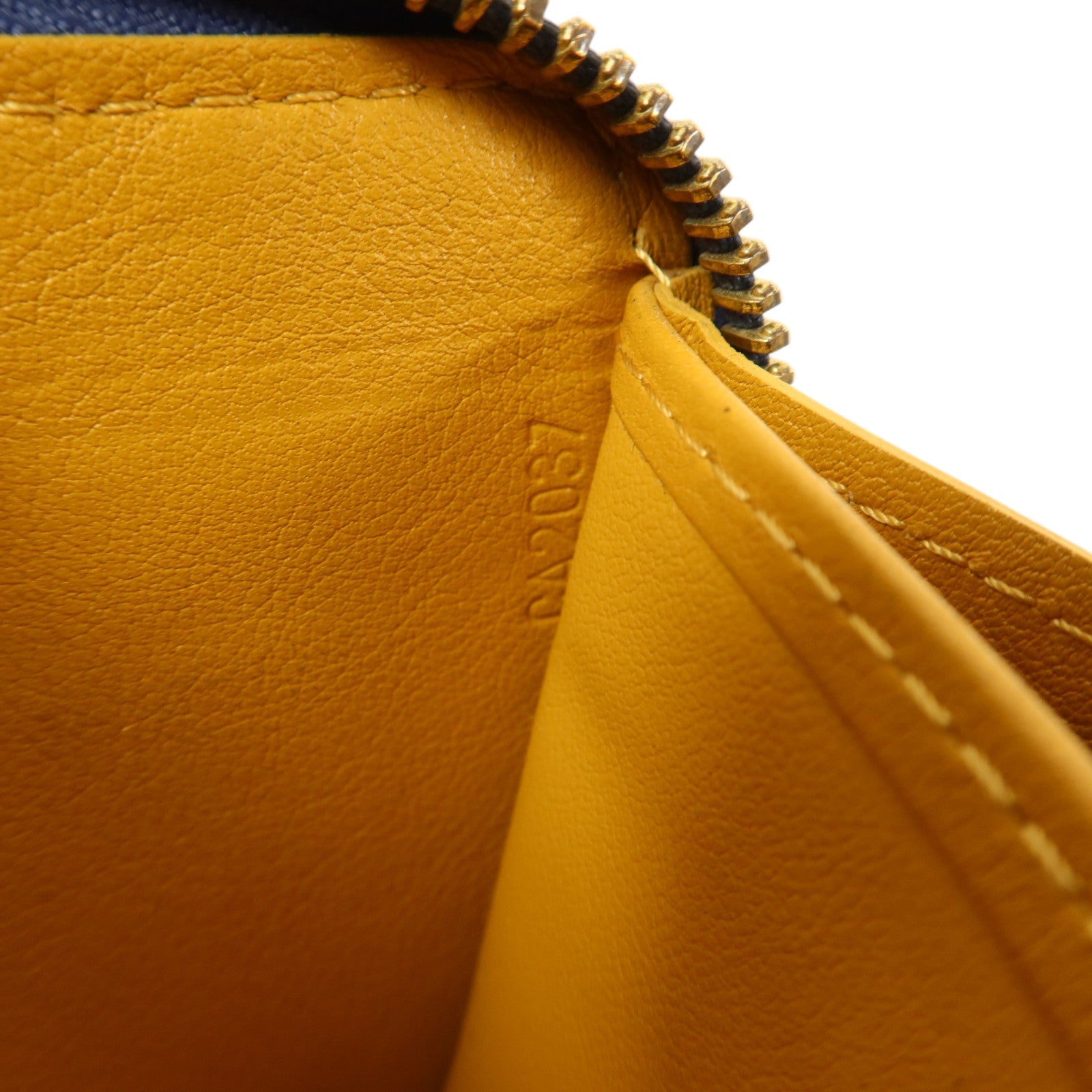 LOUIS VUITTON Monogram Denim Zippy Wallet金扣長錢包