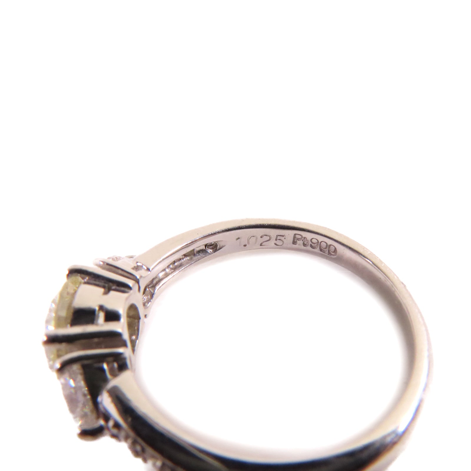 JEWELRY PT900鉑金/1.025ct鑚石/0.49ct鑽石Diamond Ring戒指US#6.25