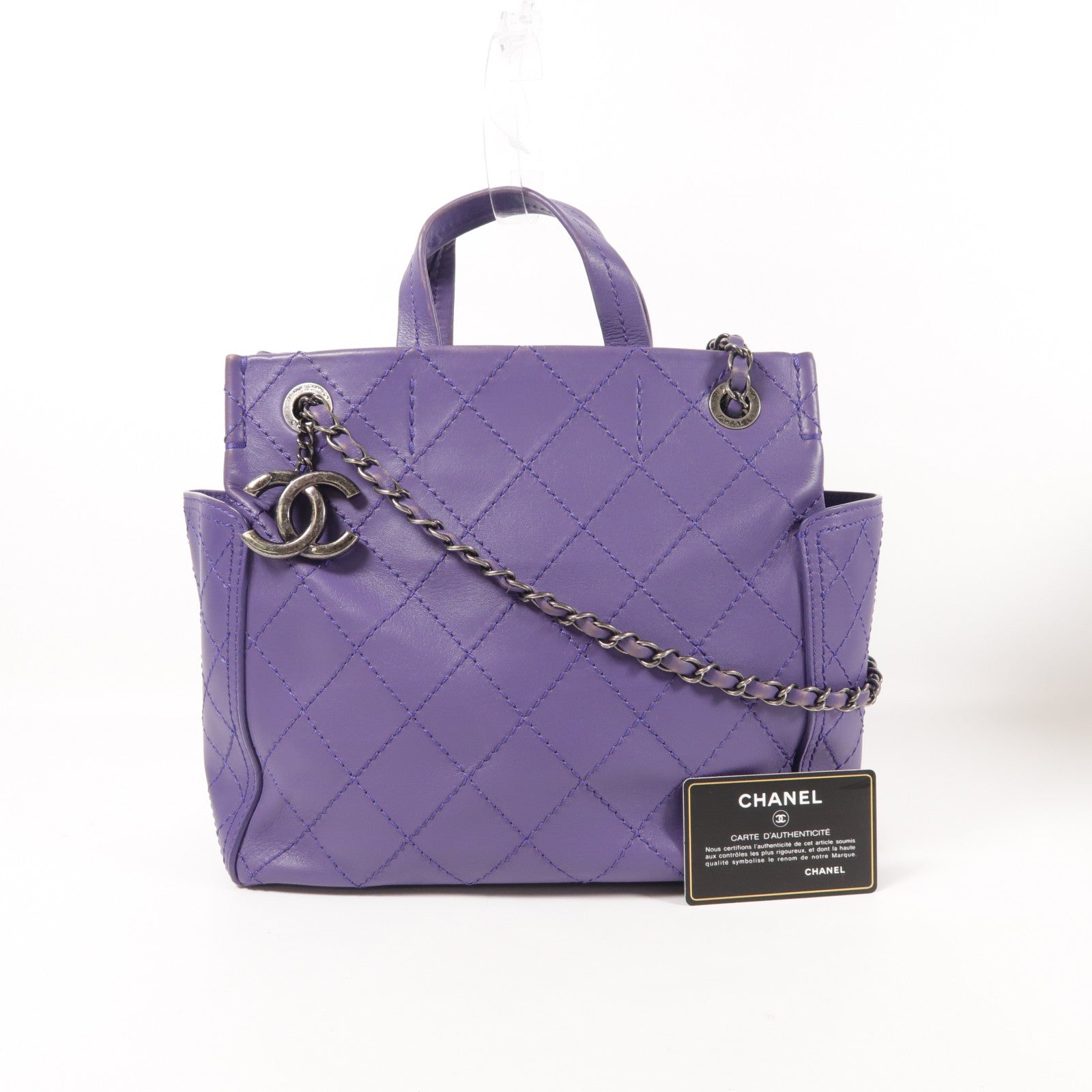 CHANEL 牛皮皮革2 Way Shoulder手挽肩背兩用袋