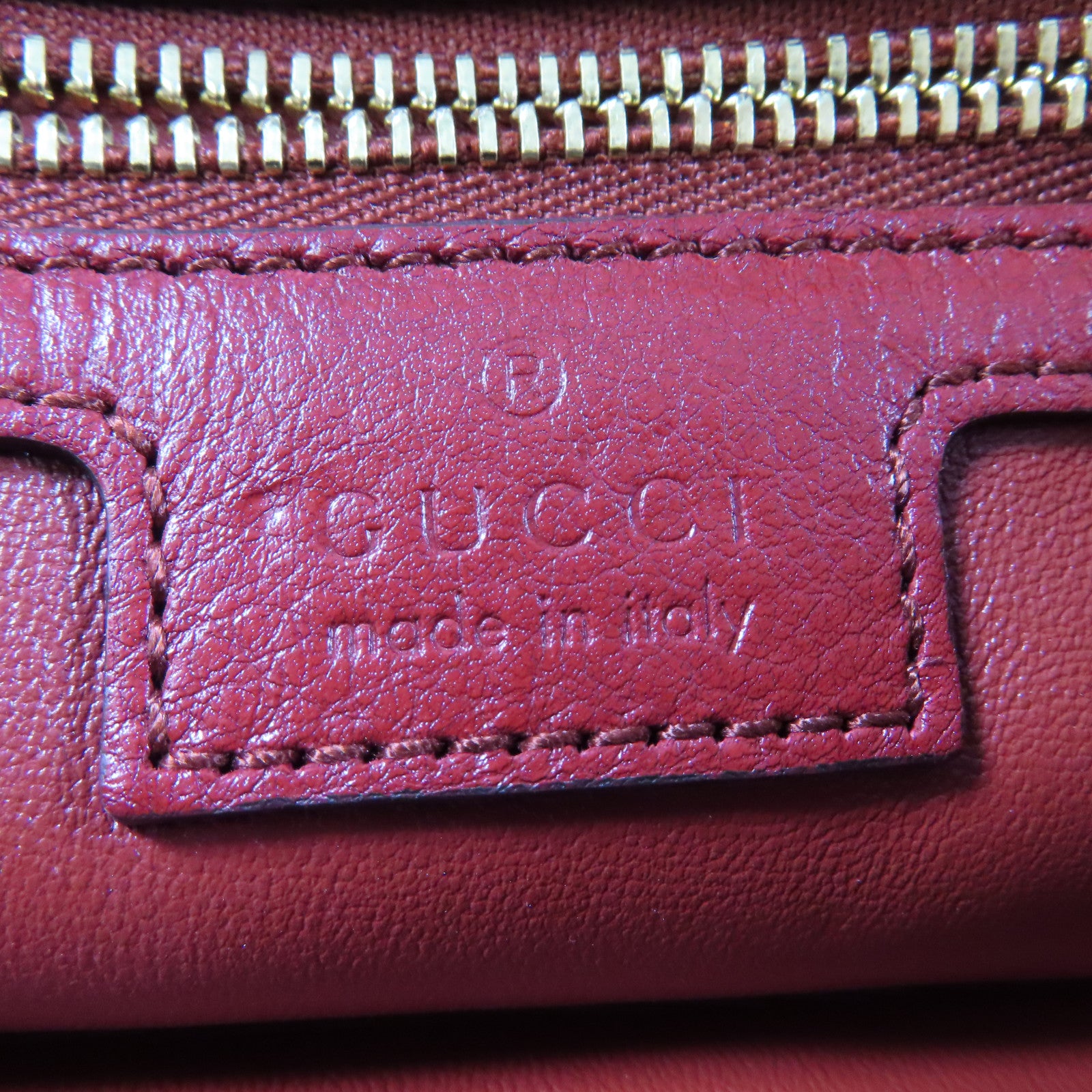 GUCCI 【激減優惠】牛皮皮革Blondie金扣肩背袋紅色