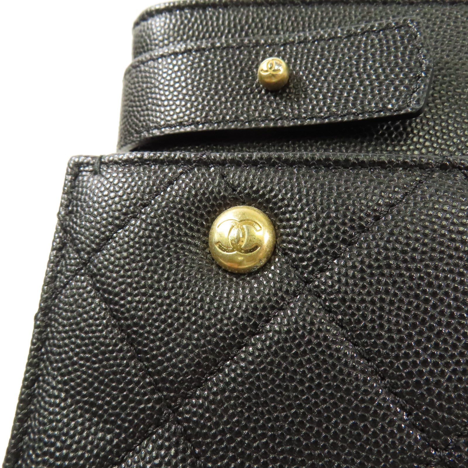 CHANEL 牛皮皮革Chain Shoulder金扣手挽肩背兩用袋