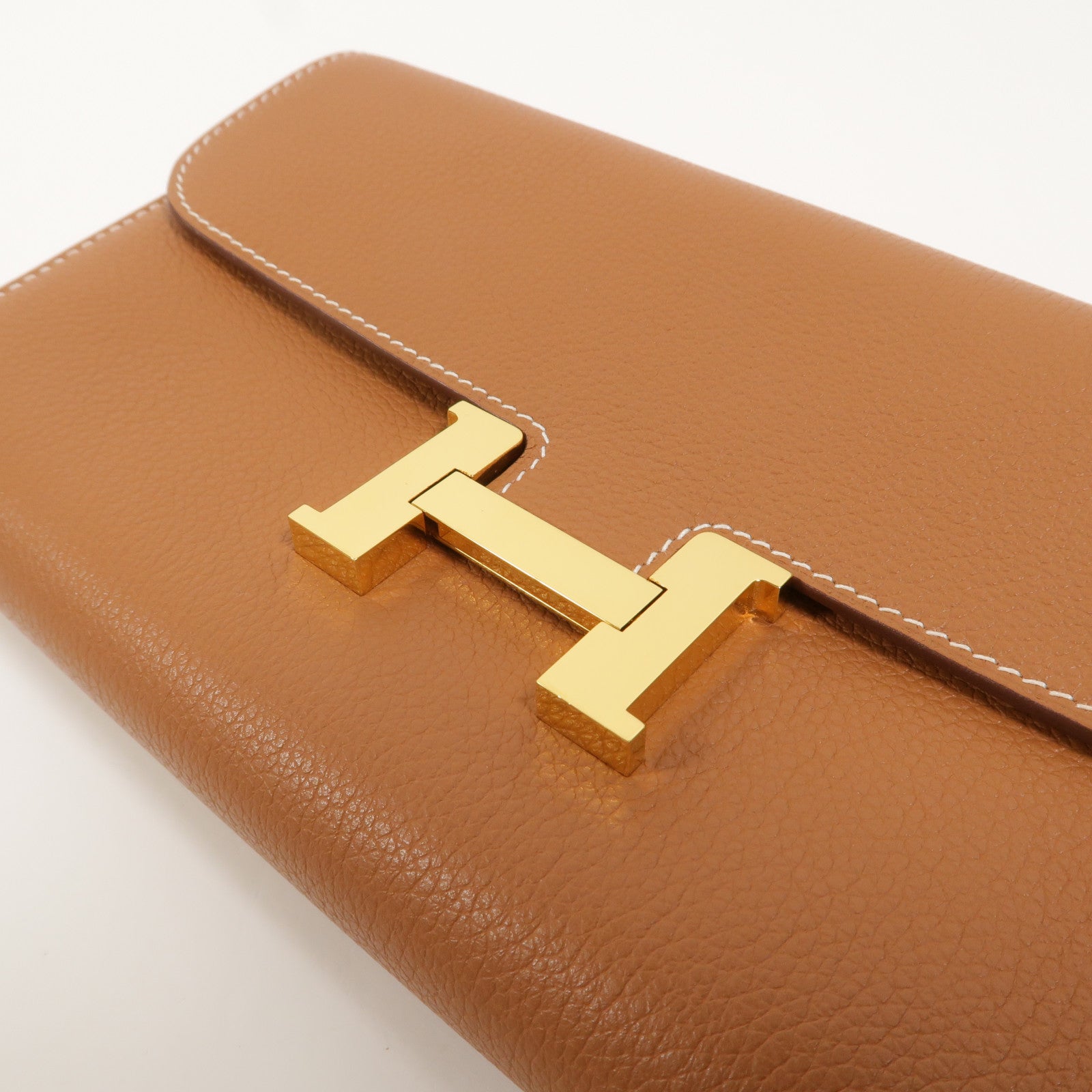 HERMES Evercolor皮革Constance To Go肩背袋Gold