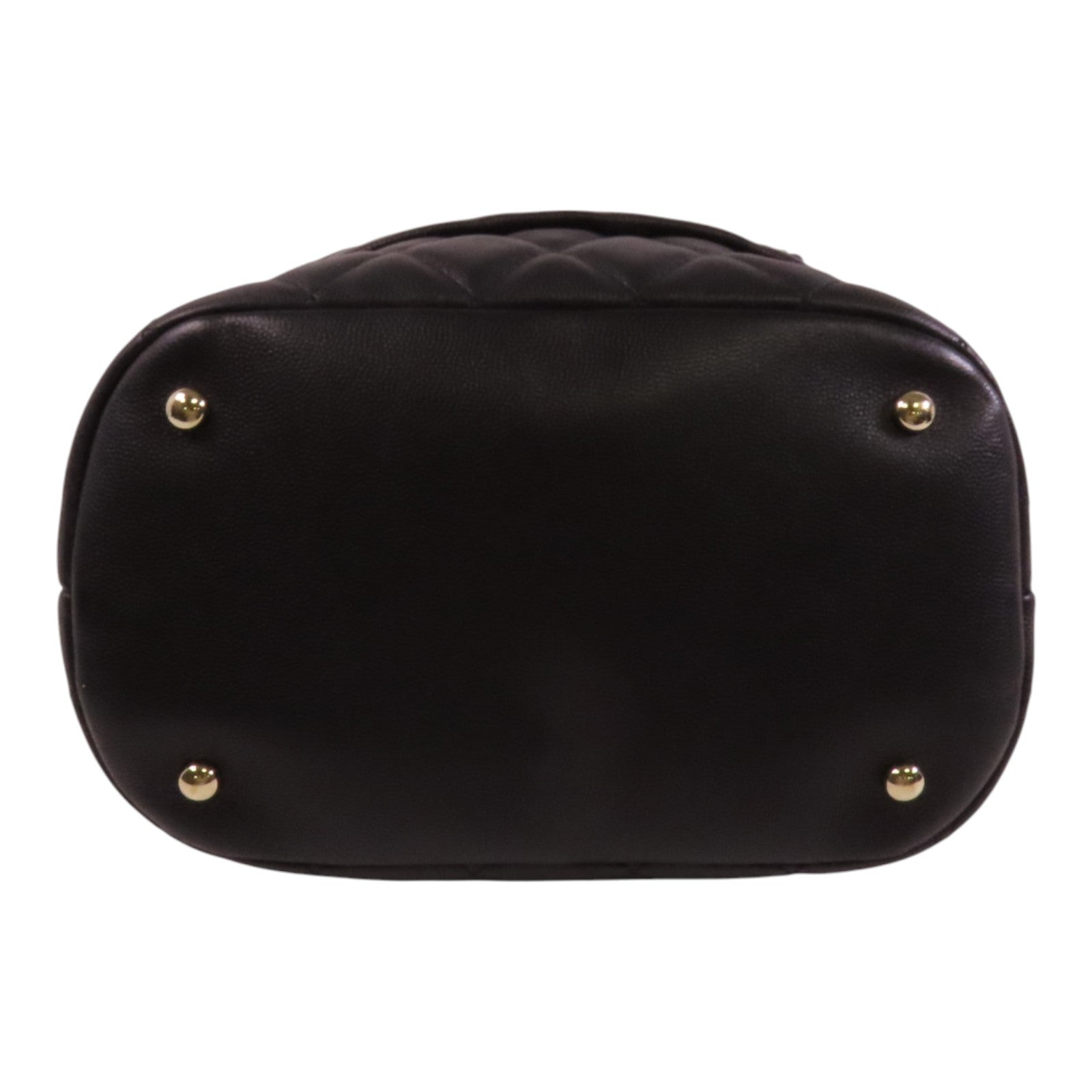 CHANEL 牛皮皮革Bucket Bag金扣鏈帶手挽肩背兩用袋