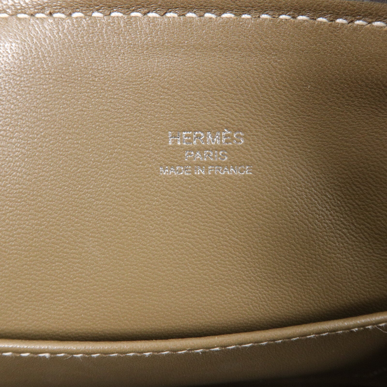 HERMES Chevre皮革Mini Bolide手挽肩背兩用袋Etoupe