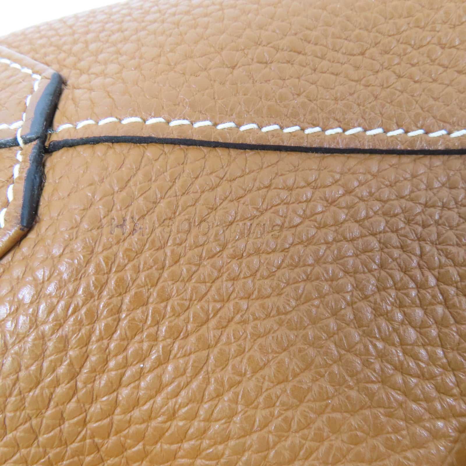 HERMES Clemence皮革Double Sens 28肩背袋Blue Encre/Gold