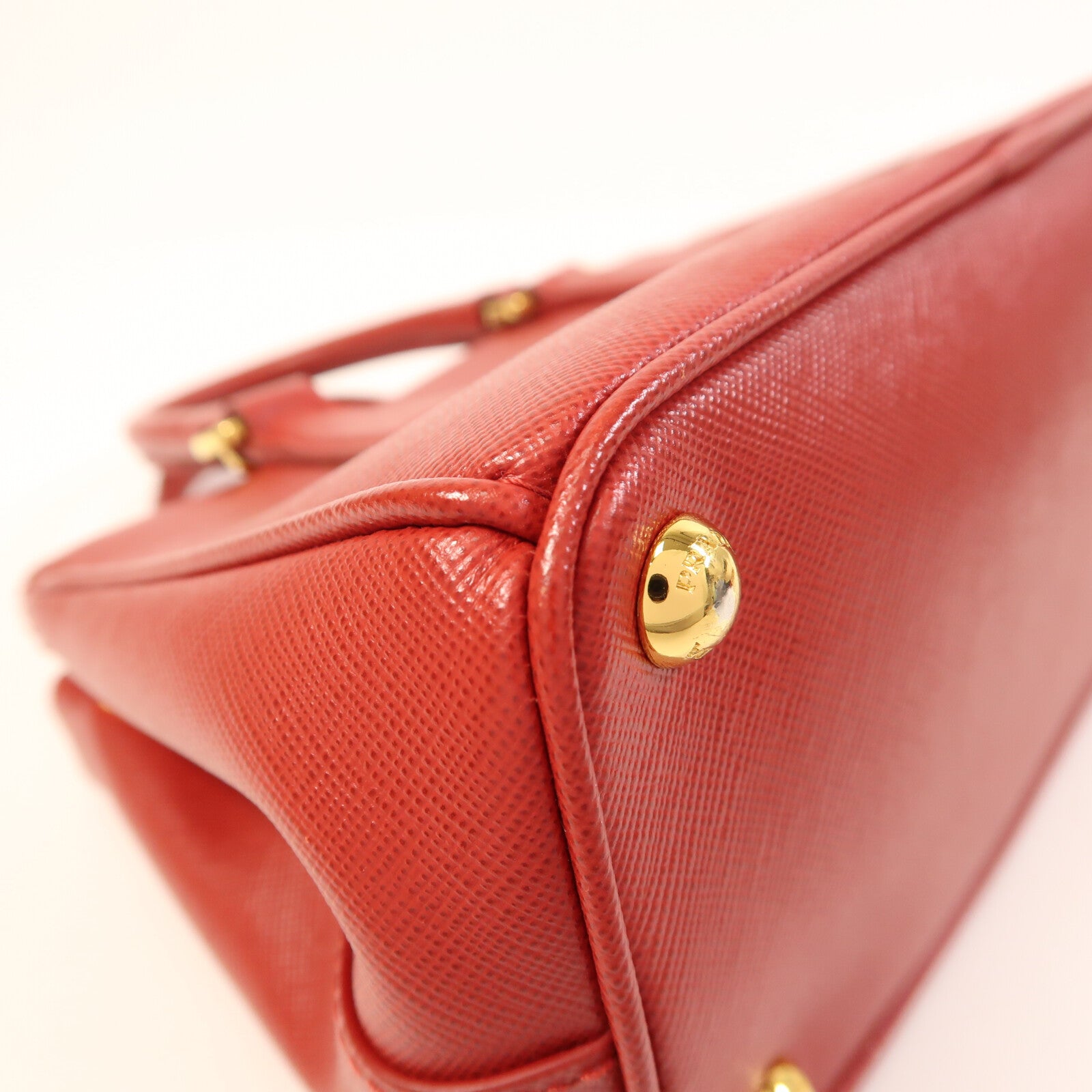 PRADA Saffiano皮革2 Way Shoulder金扣手挽肩背兩用袋