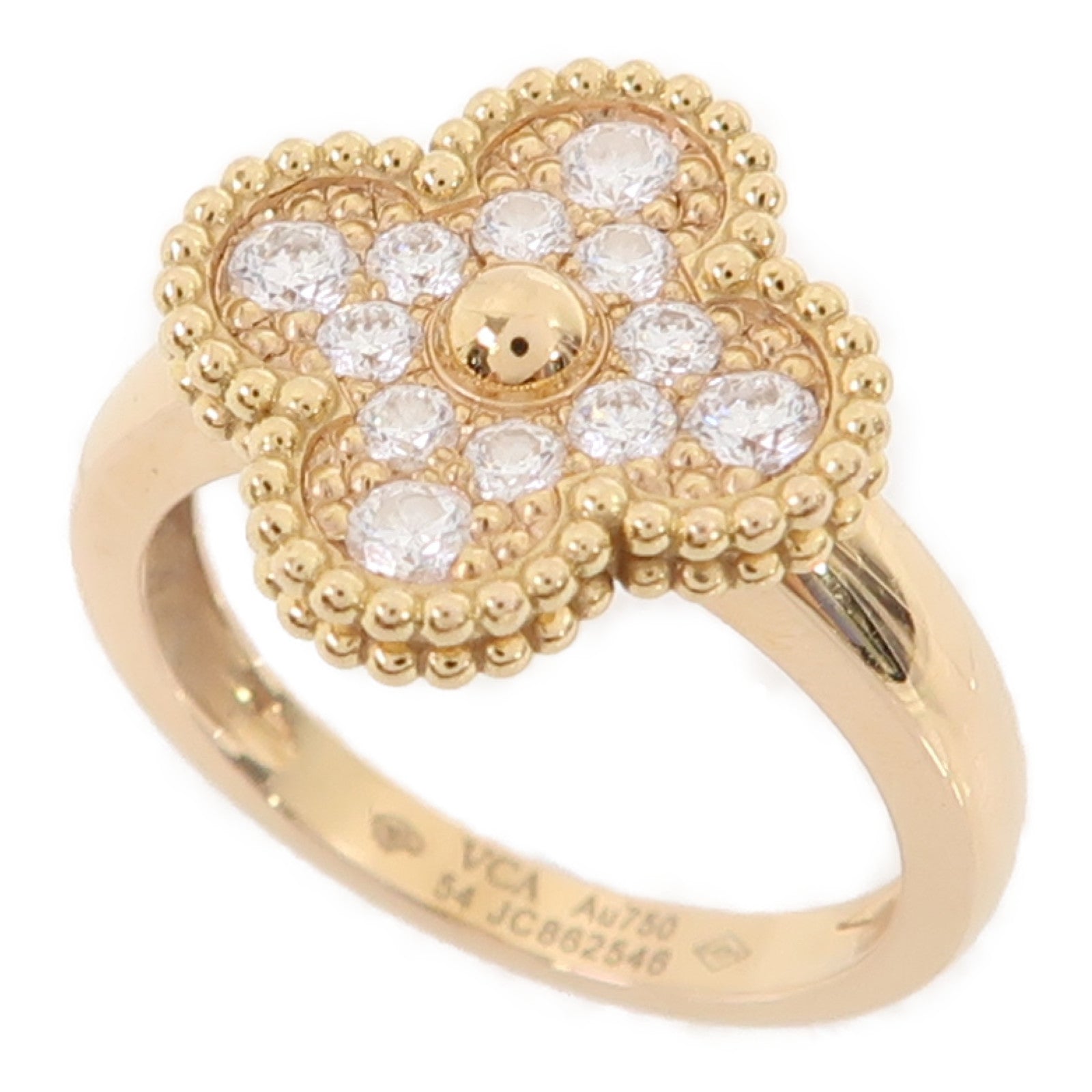 Van Cleef & Arpels 【激減優惠】18K黃金Vintage Alhambra戒指US#6.75
