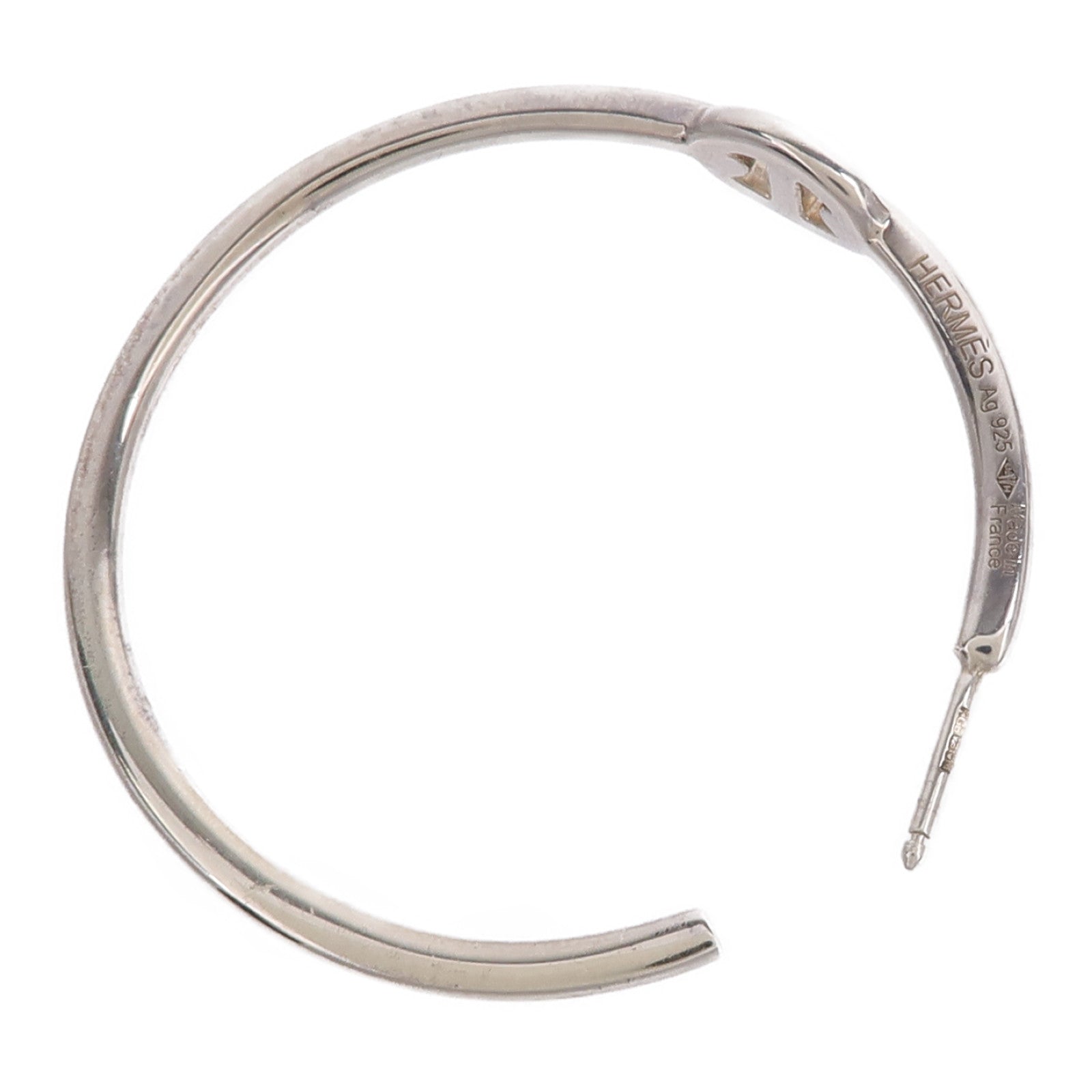 HERMES 925純銀Chaine d'Ancre Enchainee Earrings耳環