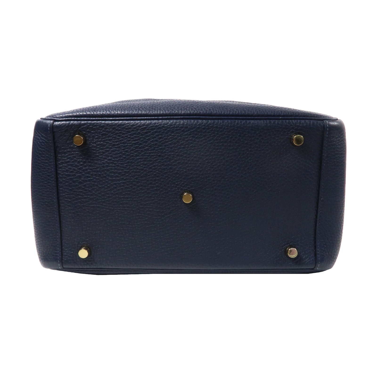 HERMES 【激減優惠】Clemence皮革Lindy 30金扣手挽肩背兩用袋Bleu Nuit/午夜藍色