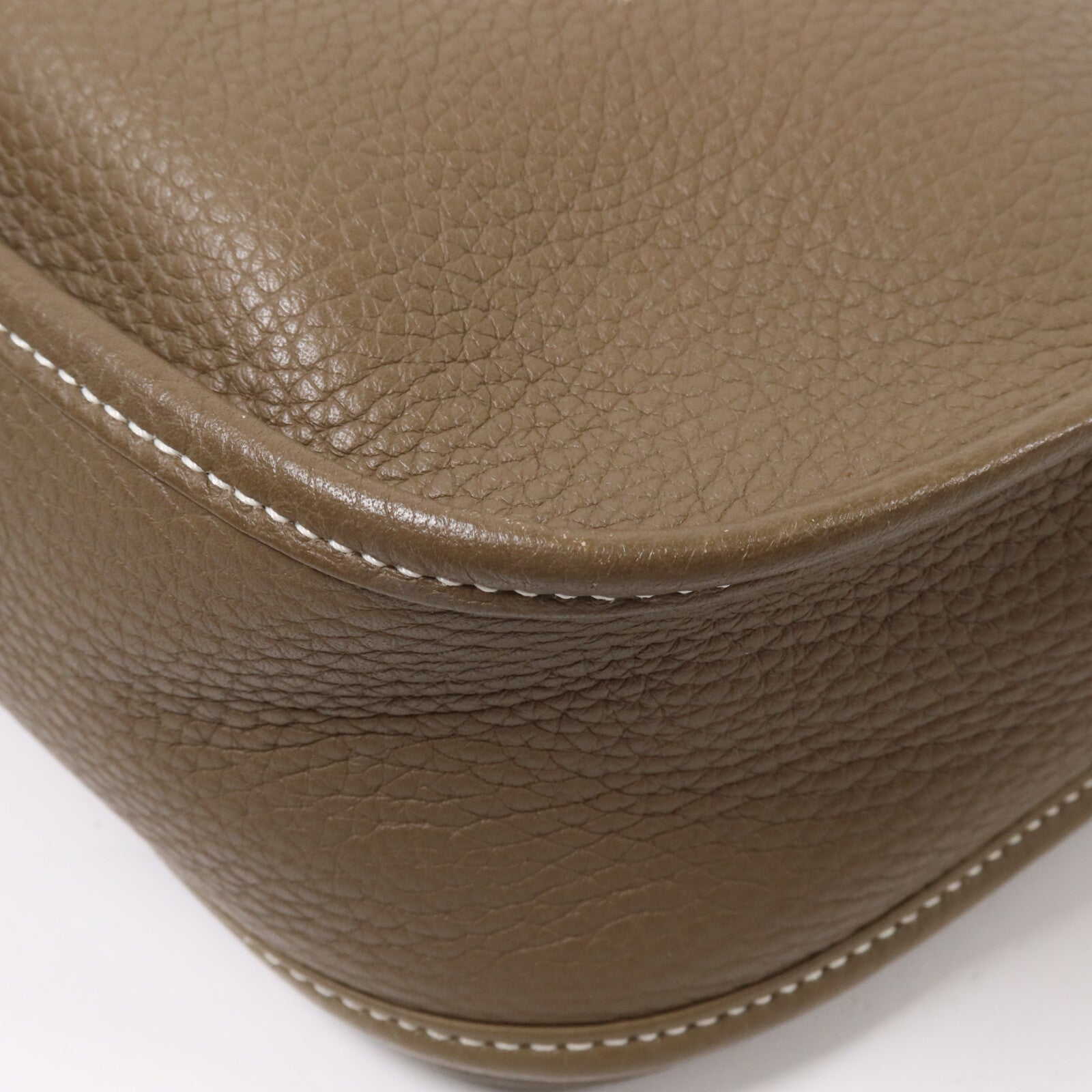 HERMES Clemence皮革Evelyne PM肩背袋Etoupe