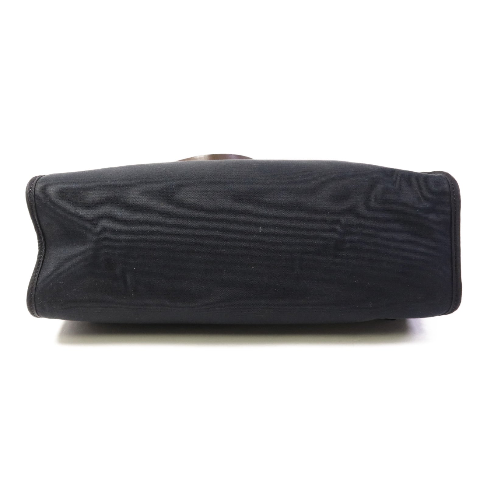 HERMES 帆布Herbag PM銀扣手挽肩背兩用袋Noir