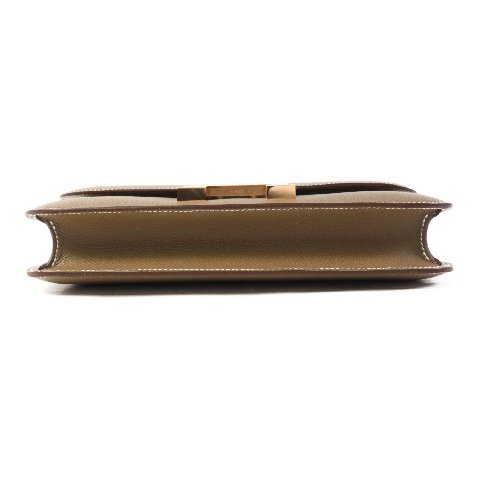 HERMES Epsom皮革Constance Elan金扣肩背袋Etoupe