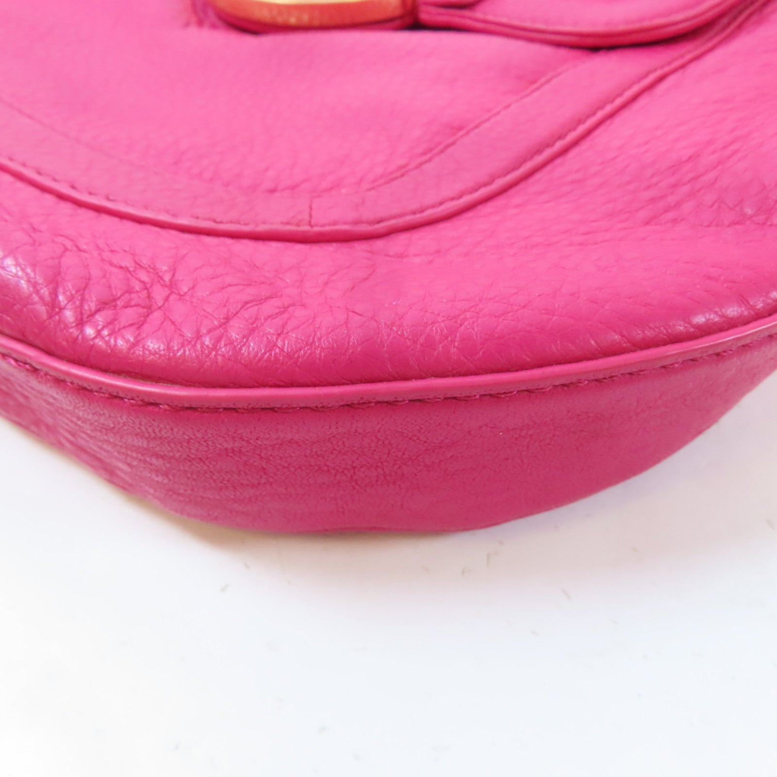 Tory Burch 【激減優惠】牛皮皮革Amanda Mini Flat Hobo金扣手挽肩背兩用袋桃紅色