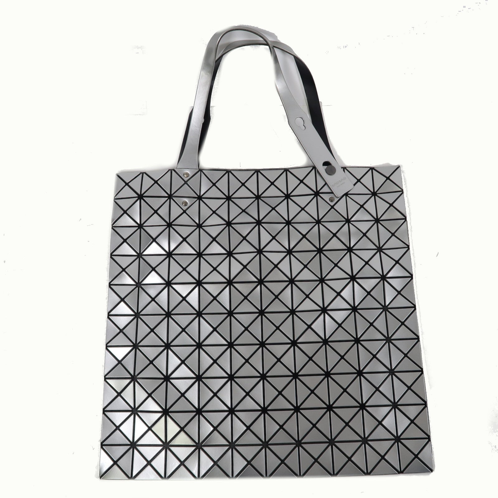 BAO BAO ISSEYMIYAKE PVC Shoulder Bag銀扣肩背袋銀色