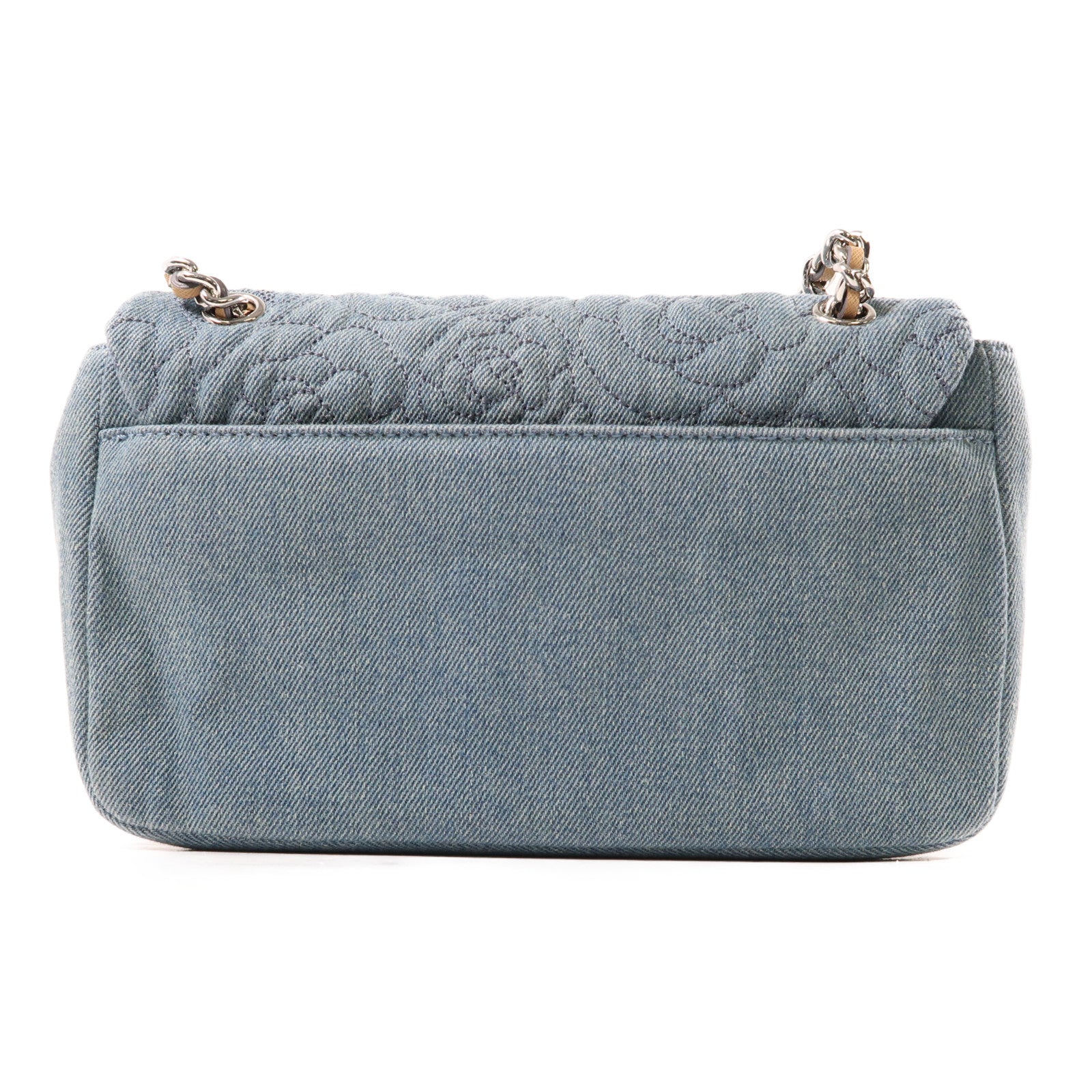SELECTION 牛仔布Karl Lagerfeld Shoulder Bag銀扣肩背袋藍色