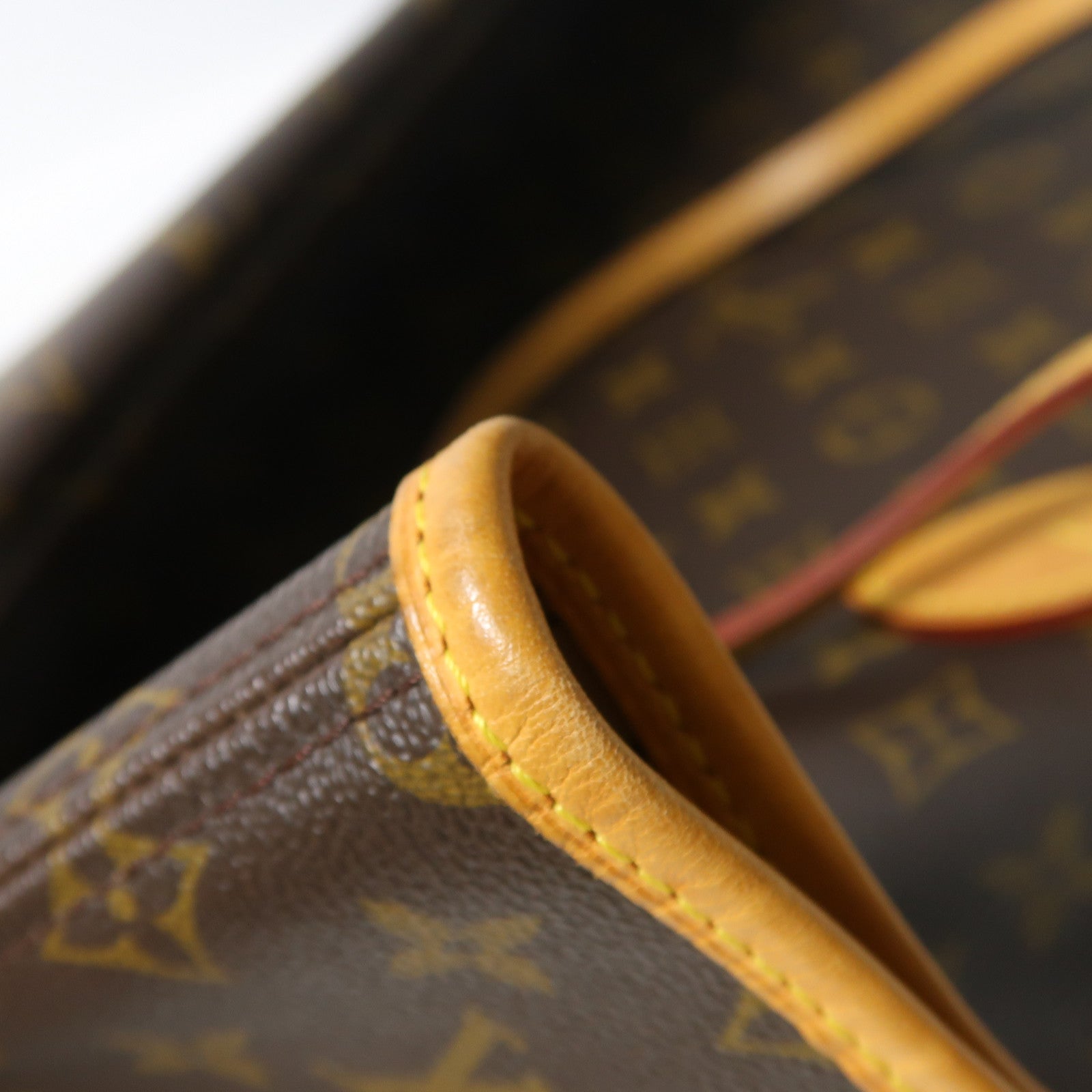 LOUIS VUITTON Monogram Neverfull GM金扣手挽袋啡色