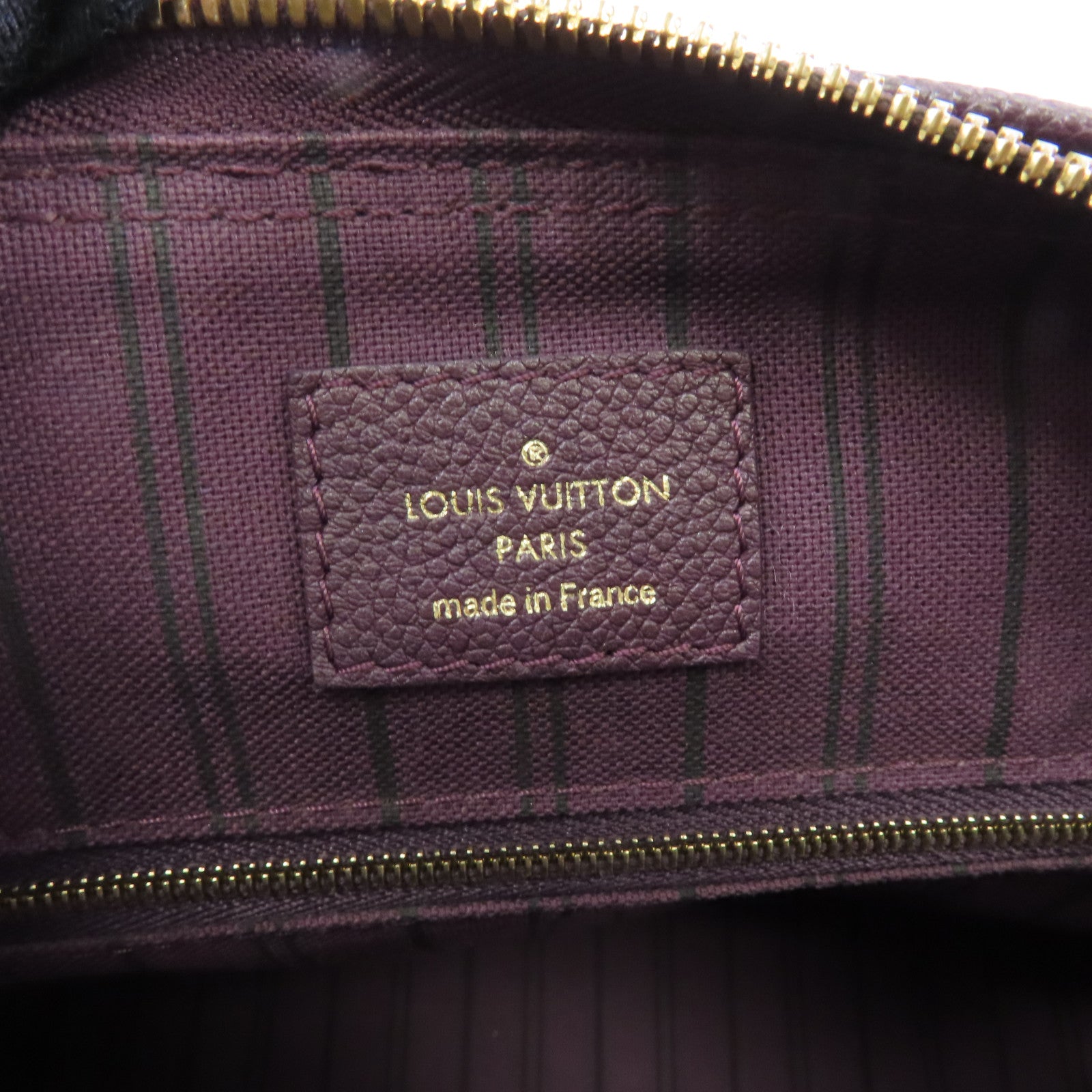 LOUIS VUITTON Monogram Empreinte Bandolier Speedy 25金扣手挽肩背兩用袋紫色