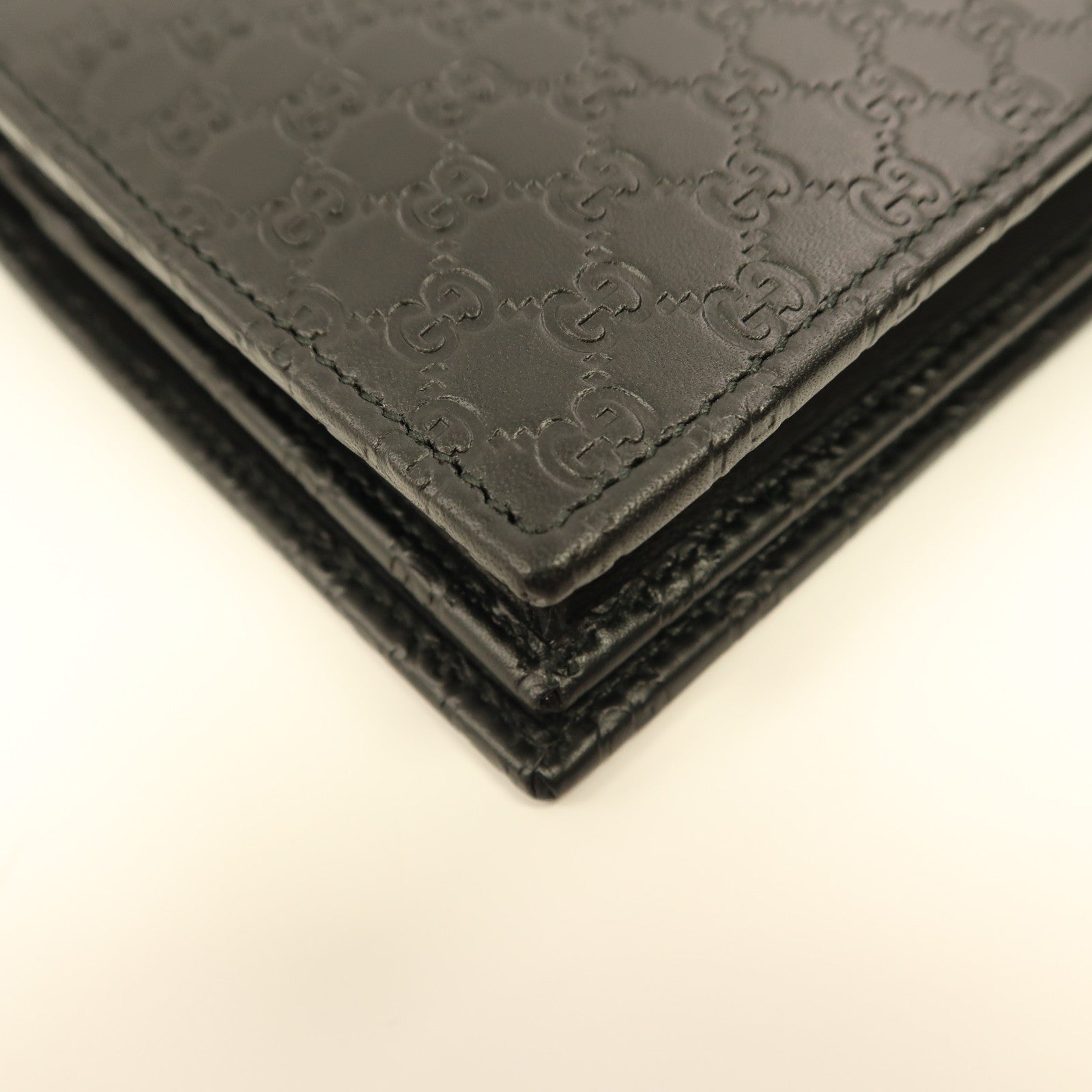 GUCCI 牛皮皮革Microguccissima金扣肩背袋黑色