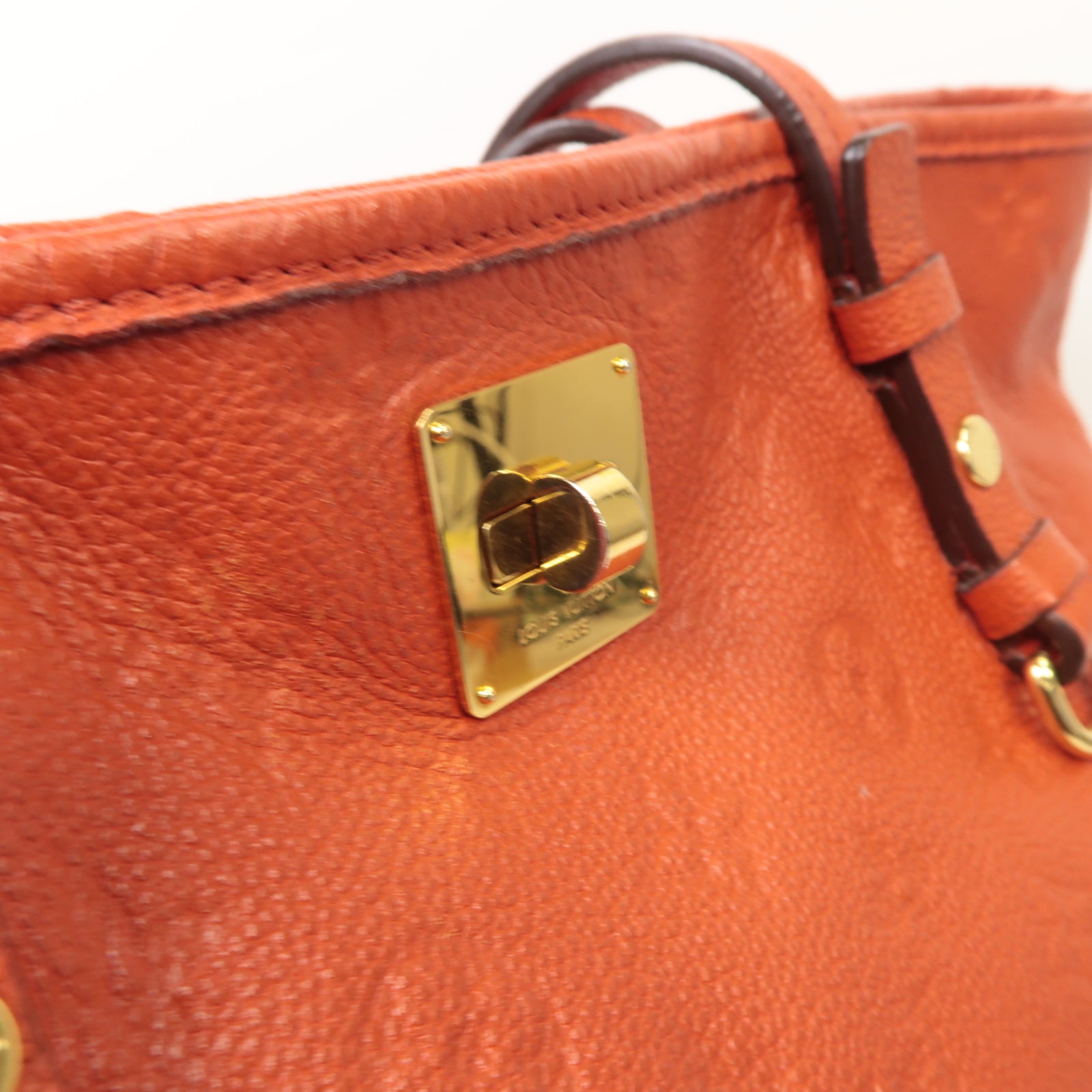 LOUIS VUITTON 【激減優惠】Monogram Empreinte Citadine PM金扣肩背袋紅色