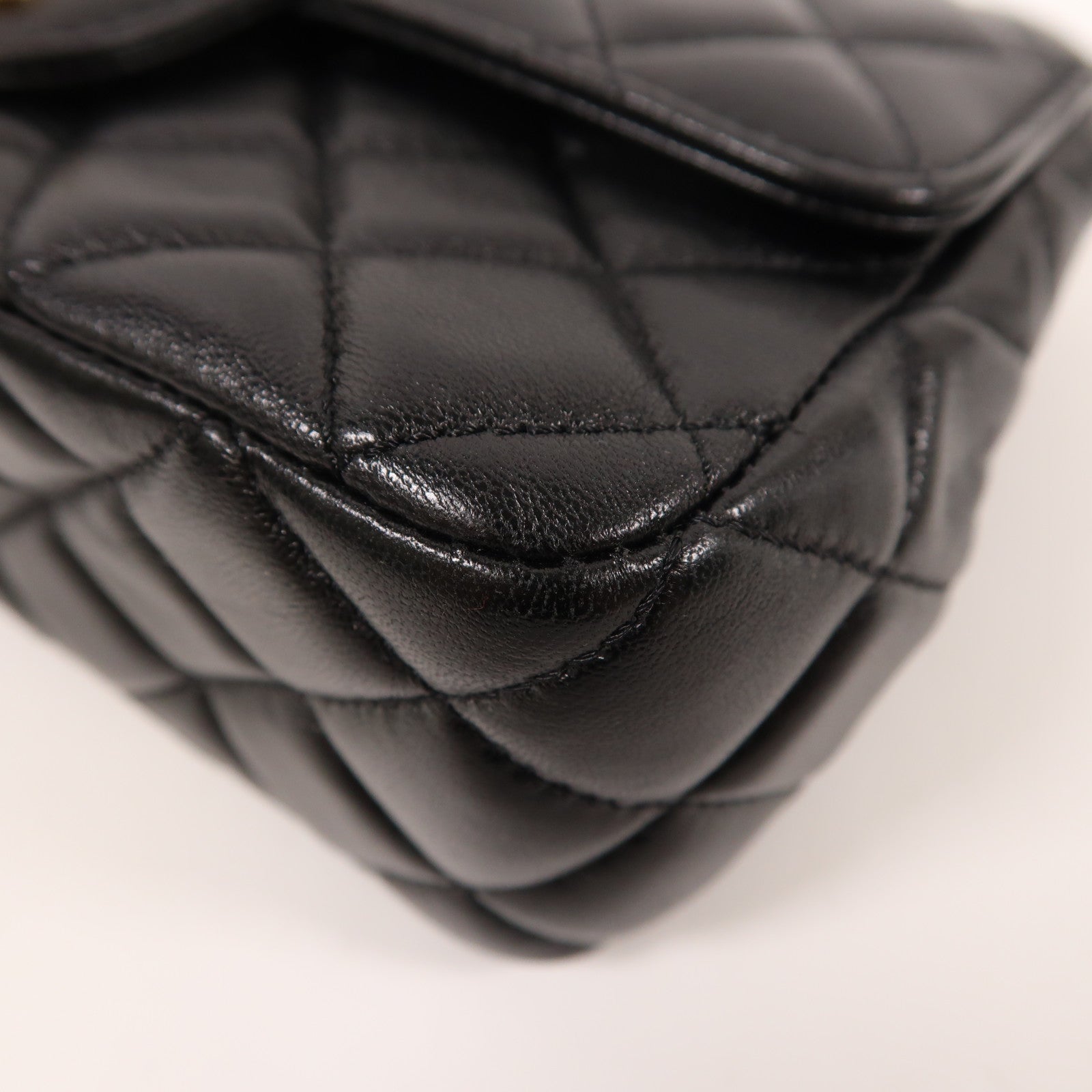 CHANEL 牛皮皮革2 Way Shoulder金扣手挽肩背兩用袋