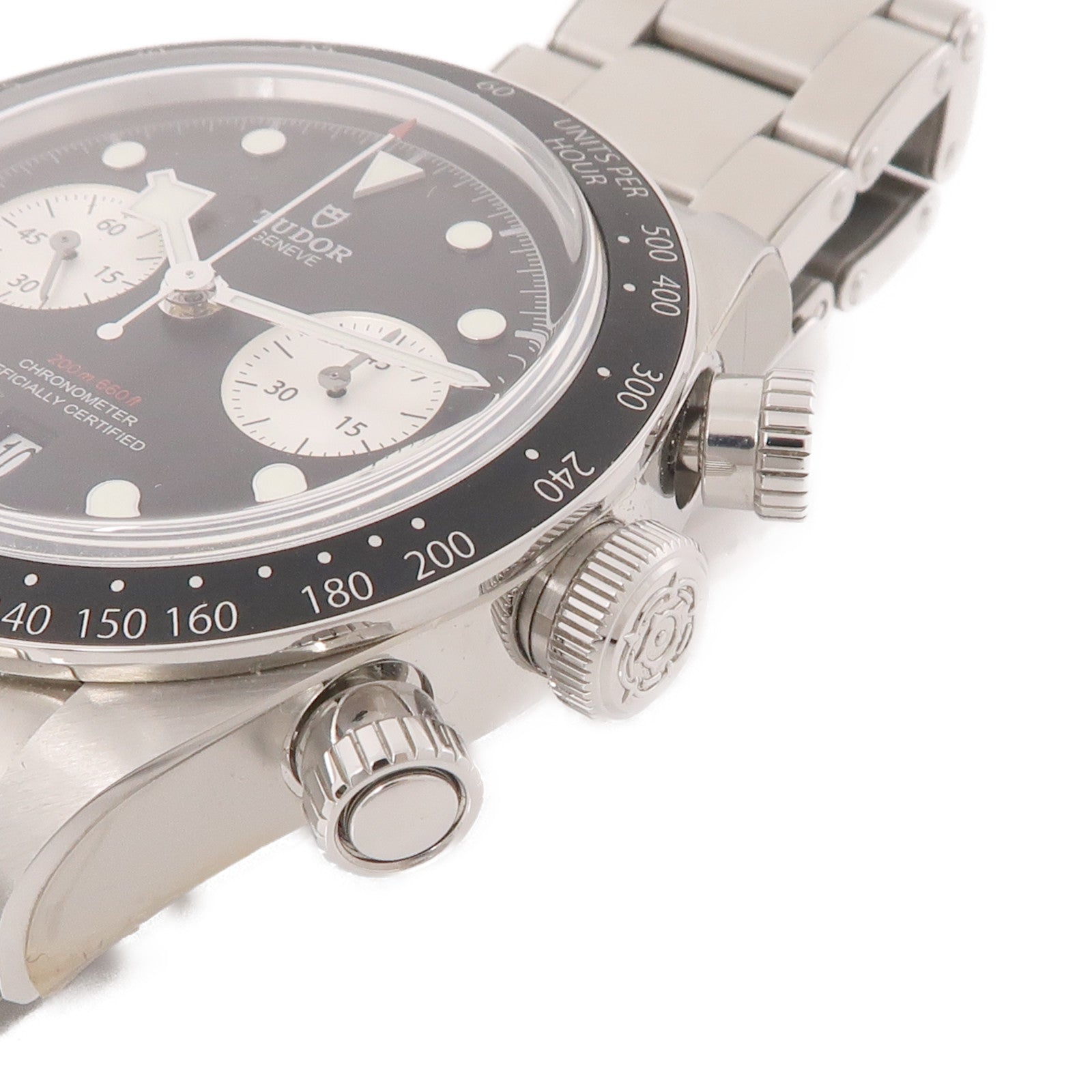 TUDOR Black Bay Chrono 41mm不鏽鋼手錶自動機芯黑色