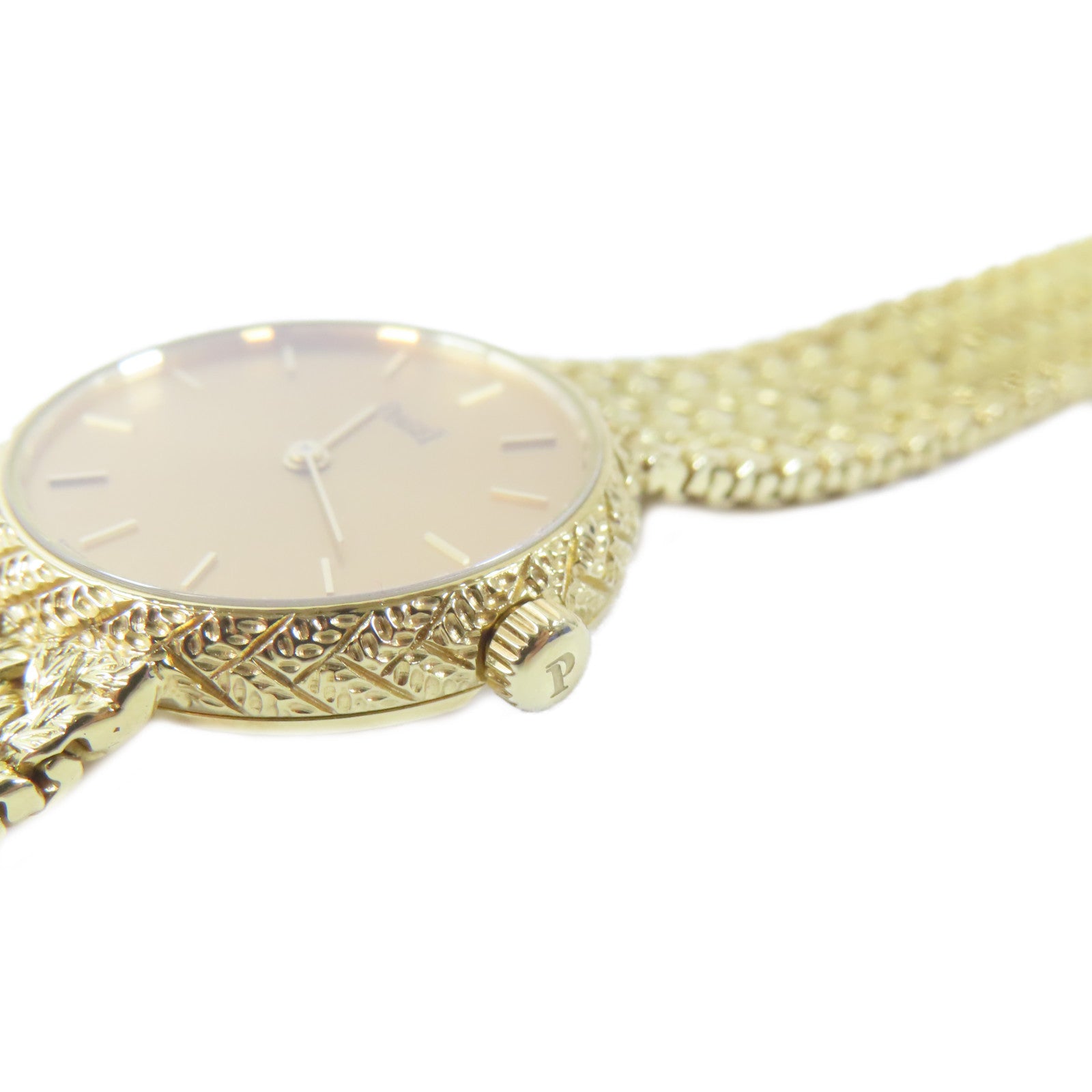 PIAGET Daniel Mink 18K黃金手錶石英機芯金色#13.25cm
