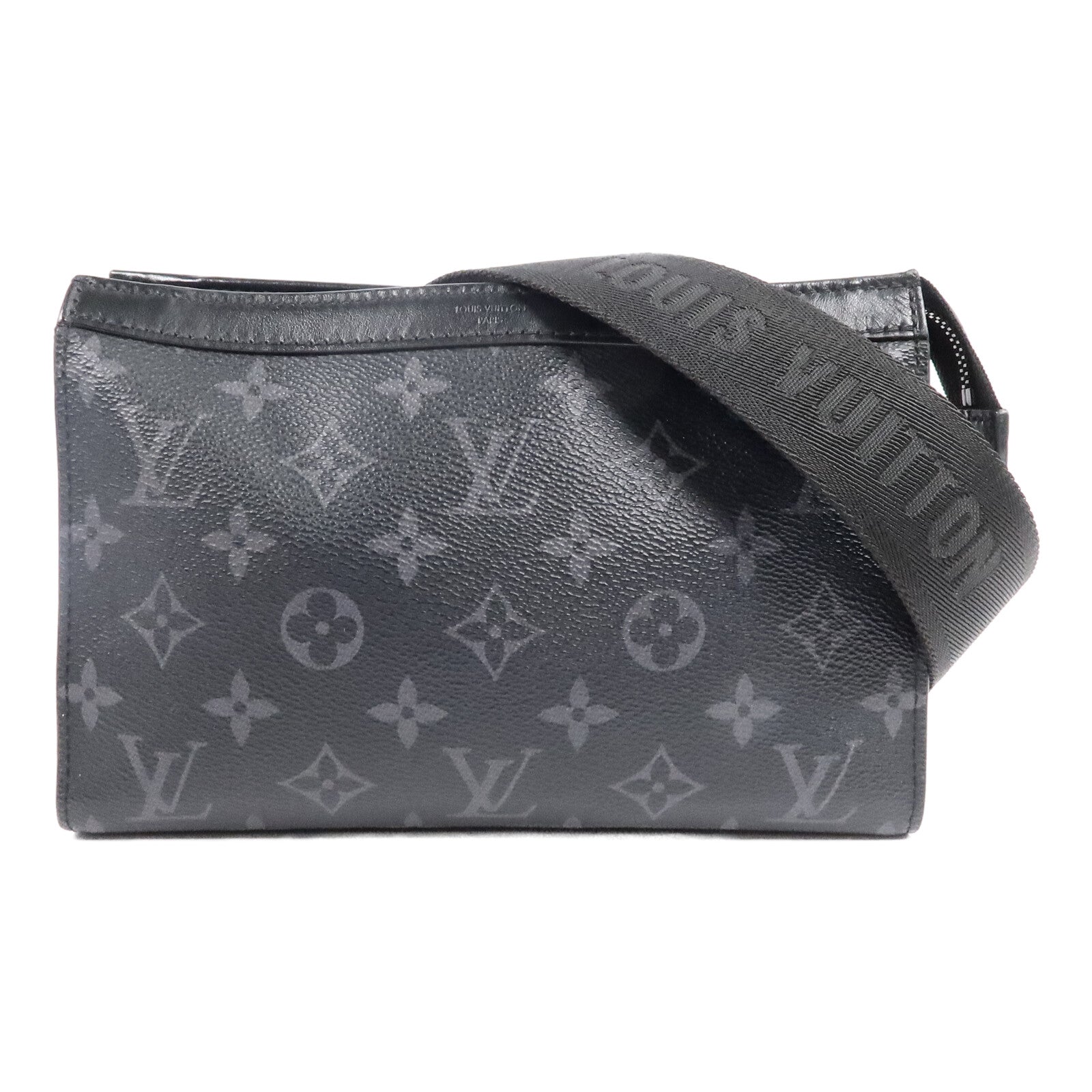 LOUIS VUITTON Monogram Eclipse Gaston銀扣肩背袋