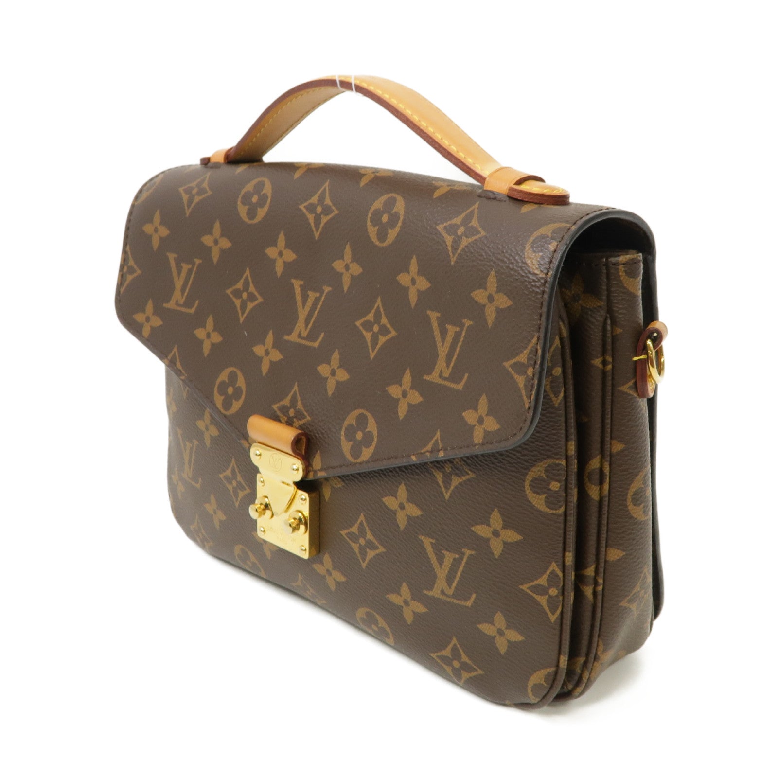 LOUIS VUITTON Monogram Pochette Metis金扣手挽肩背兩用袋啡色
