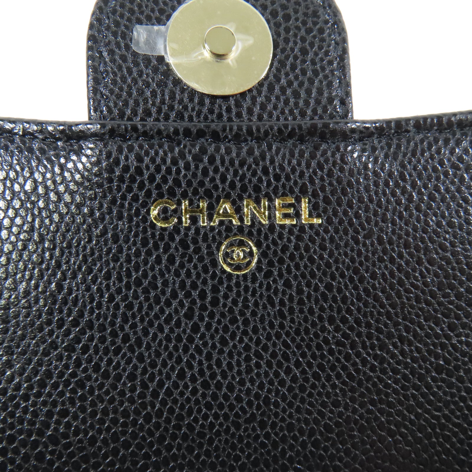 CHANEL 牛皮皮革Chain Shoulder金扣鏈帶肩背袋