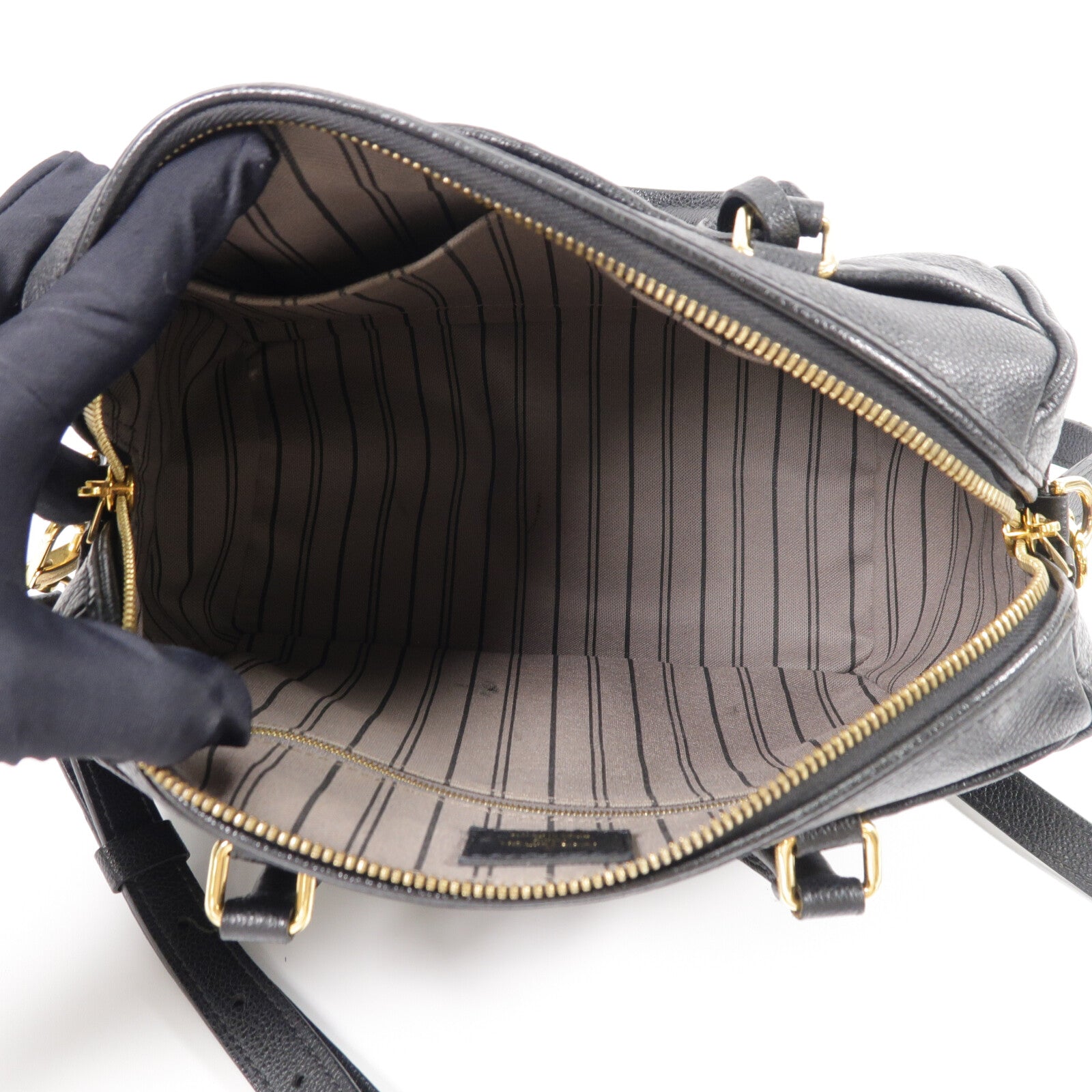 LOUIS VUITTON Monogram Empreinte Speedy Bandouliere 25手挽肩背兩用袋