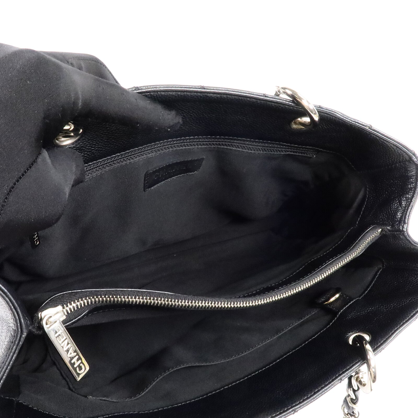 CHANEL 牛皮皮革GST Grand Shopping Tote Bag鏈帶肩背袋