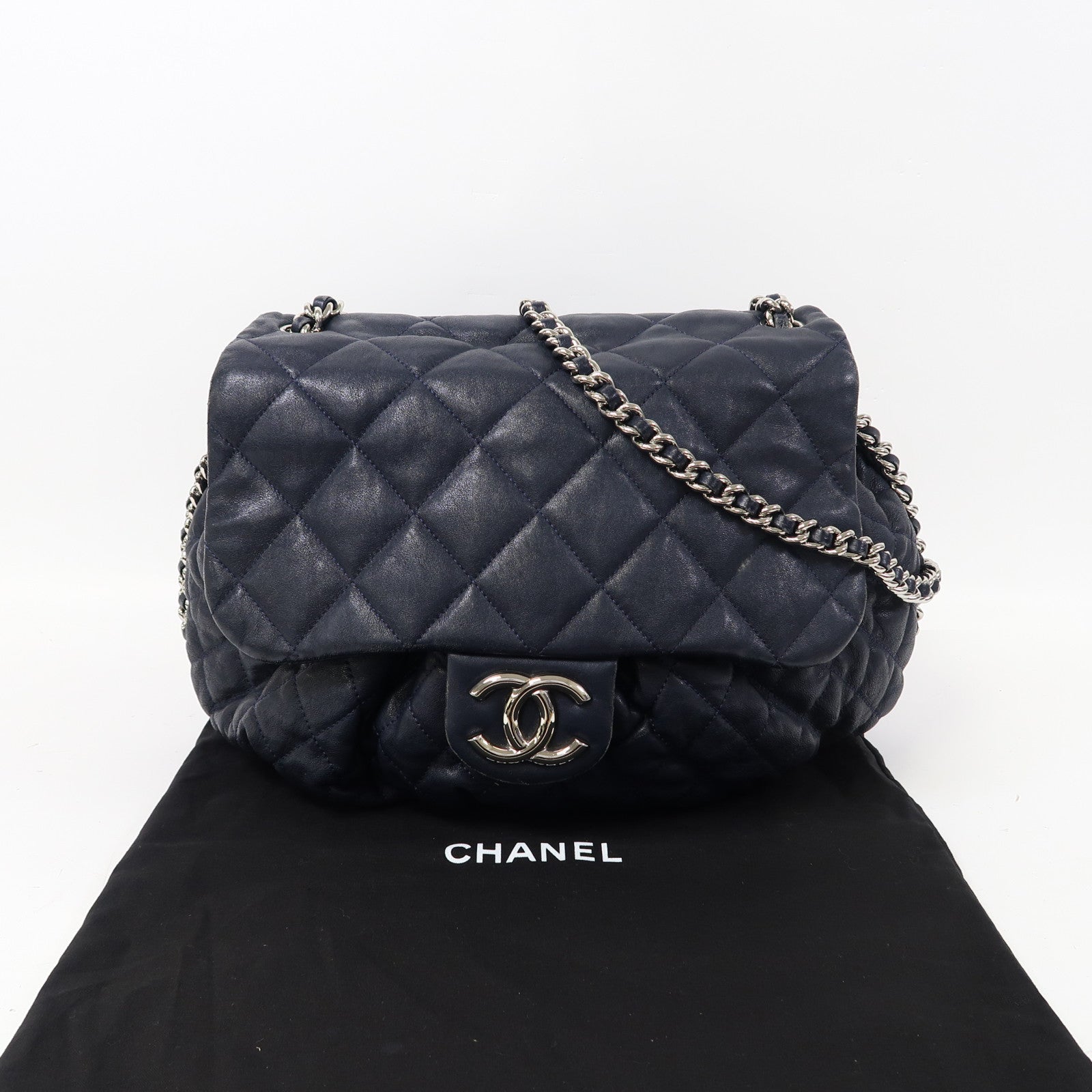 並行輸入品CHANEL手袋 Chanel 25小号手袋, 羊毛斜纹软呢与金色金属, 乳白、卡其色