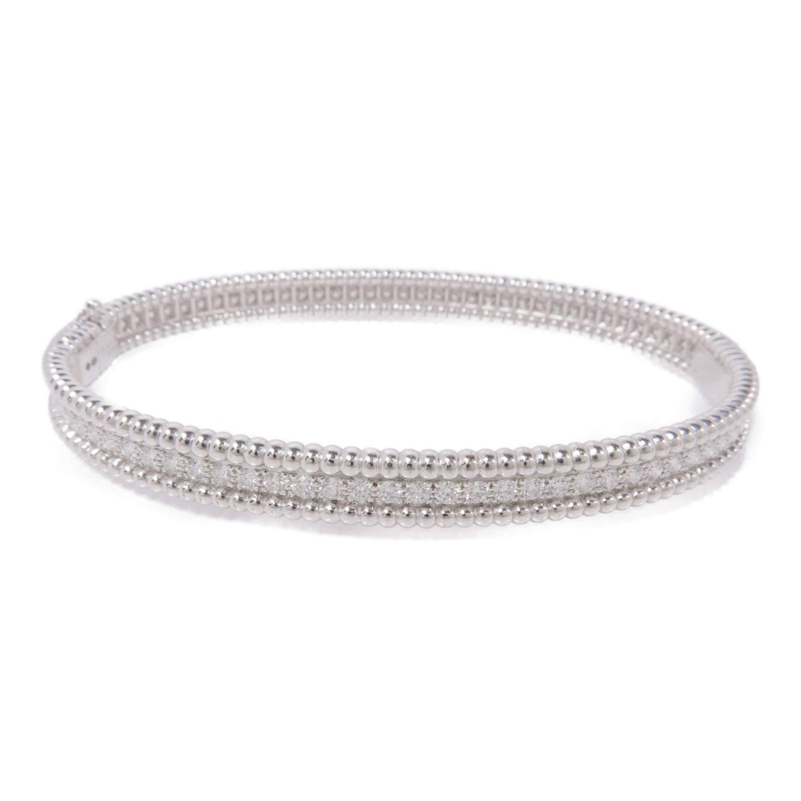 Van Cleef & Arpels 【激減優惠】18k白金Perlee Diamond Bangle手鐲