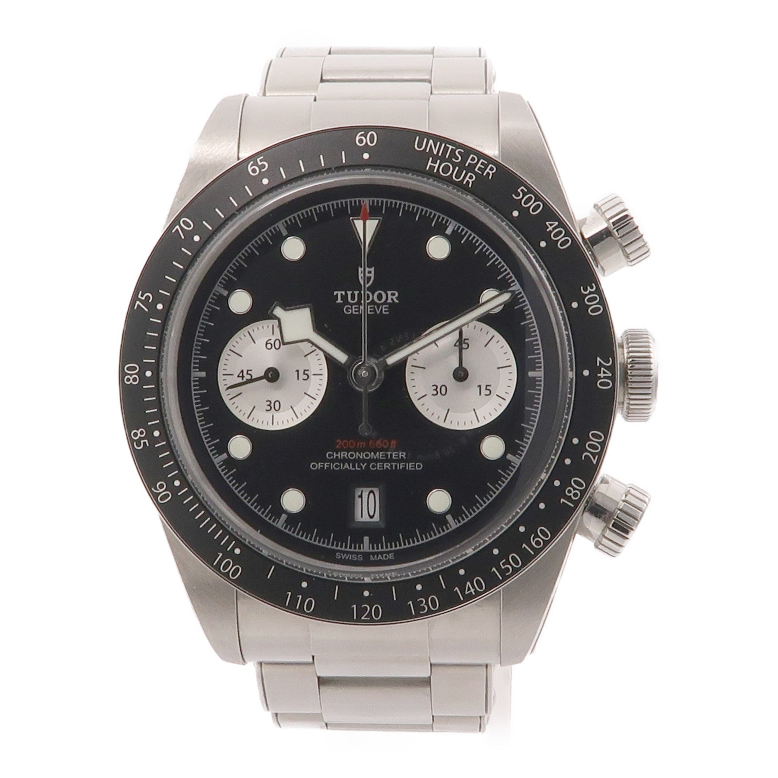 TUDOR Black Bay Chrono 41mm不鏽鋼手錶自動機芯黑色