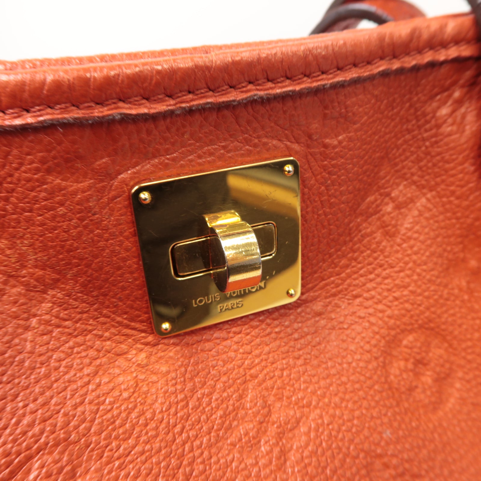 LOUIS VUITTON 【激減優惠】Monogram Empreinte Citadine PM金扣肩背袋紅色