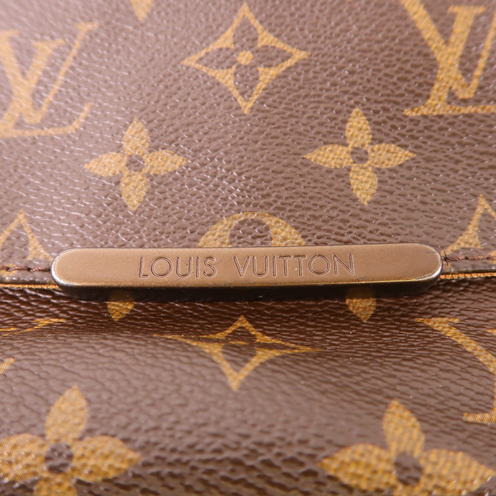 LOUIS VUITTON Monogram Abbesses金扣肩背袋棕色