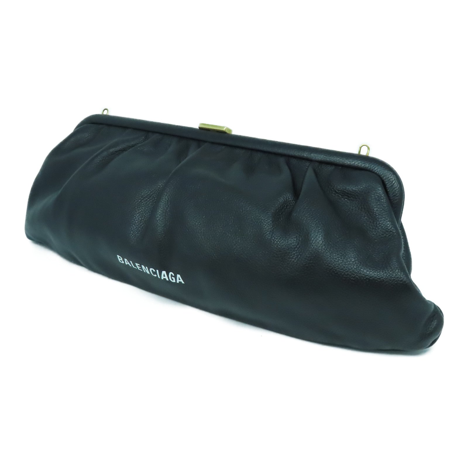 BALENCIAGA 【激減優惠】牛皮皮革2 Way Shoulder Bag金扣手拿包肩背袋兩用黑色