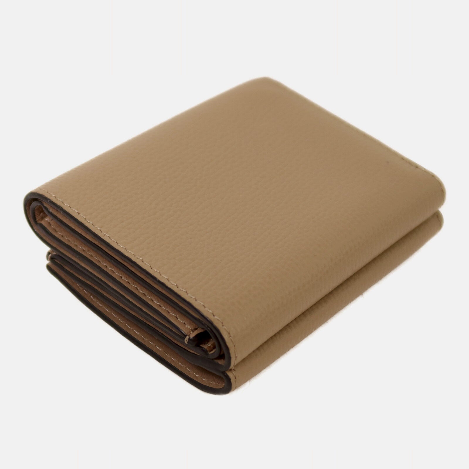 LOEWE 牛皮皮革Wallet銀扣錢包