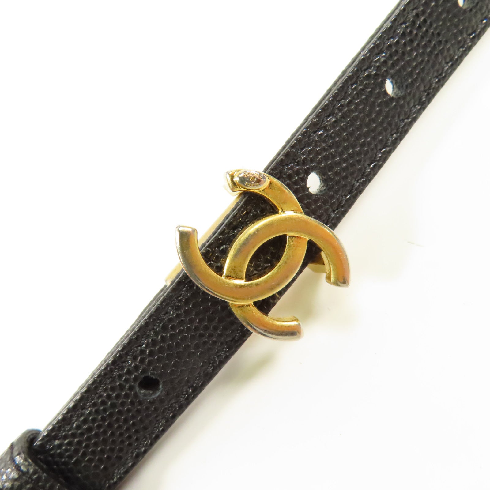 CHANEL 牛皮皮革Chain Shoulder金扣手挽肩背兩用袋